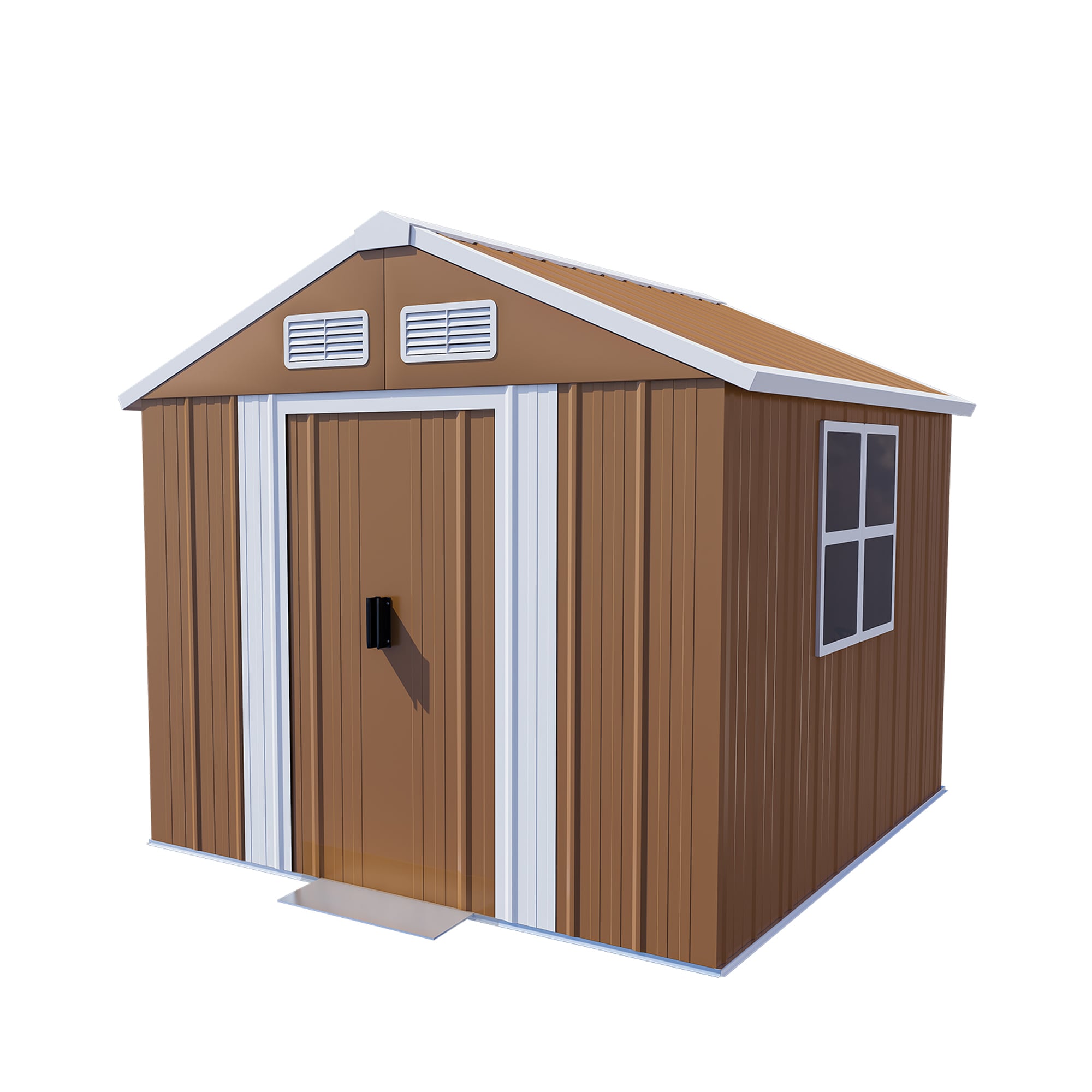 Mondawe MD-WWC57423 6-ft x 4-ft Heavy-Duty Backyard Metal Storage Shed Galvanized steel Storage Shed