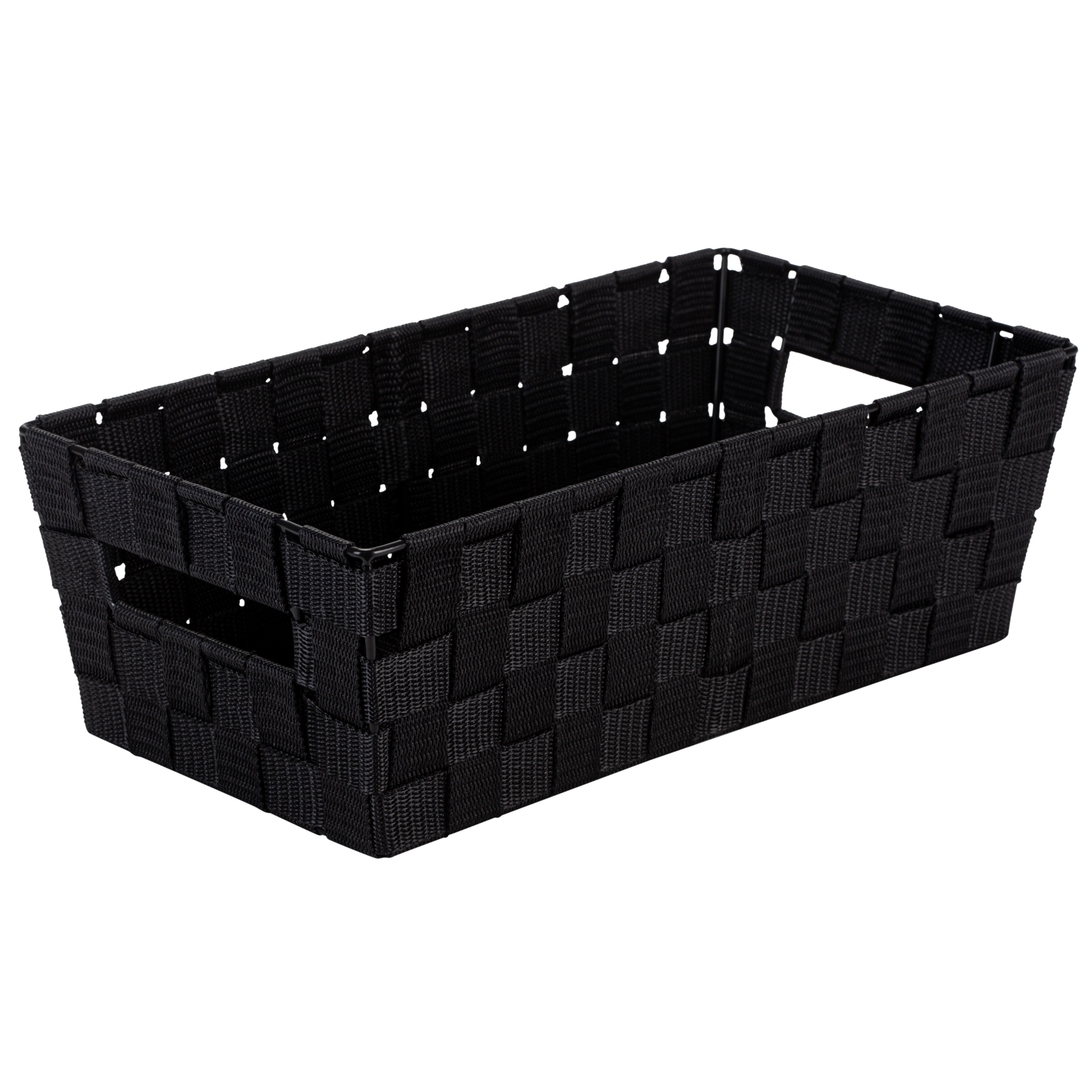 Simplify 25099-BLACK ( 7.7-in W x 4.7-in H x 14.6-in D ) Black Plastic Basket