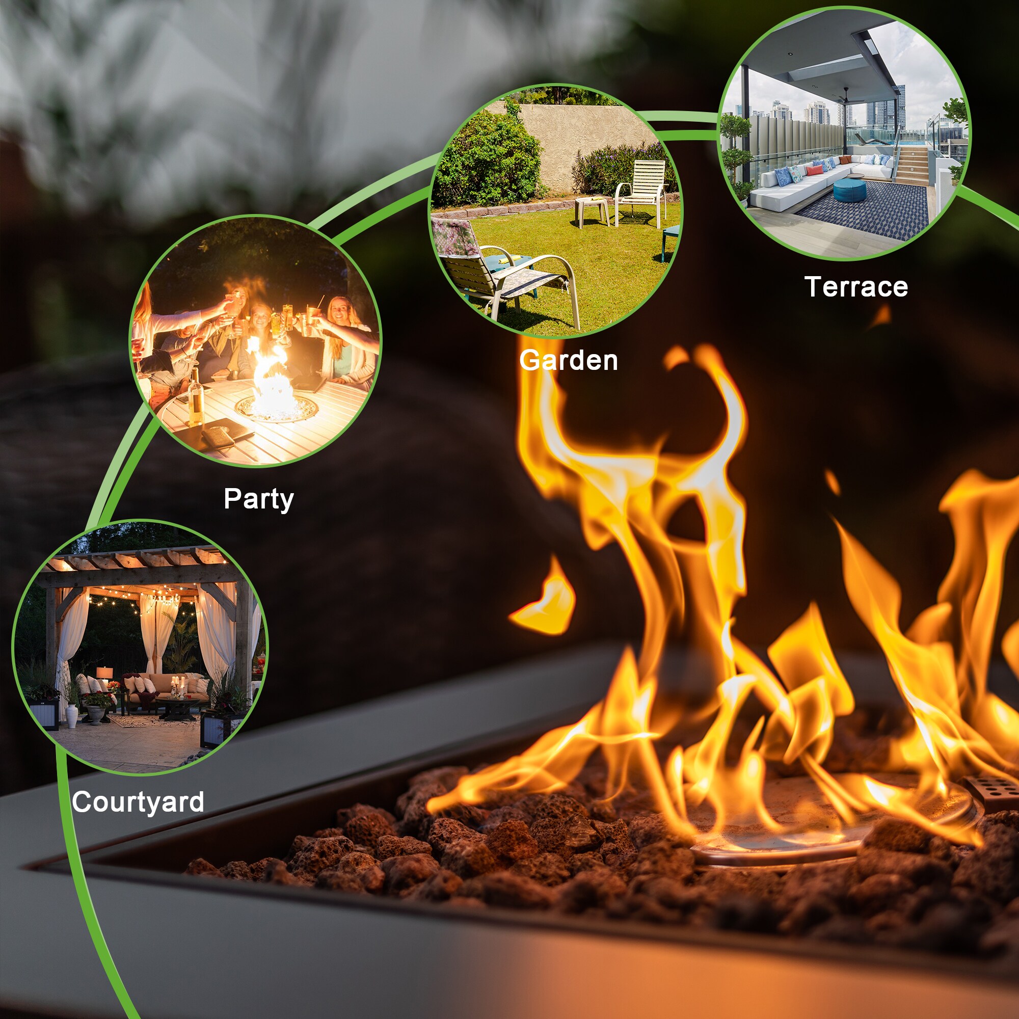 Legacy Heating CDF-WMGB28 Outdoor-Gas-Firepits - View #7