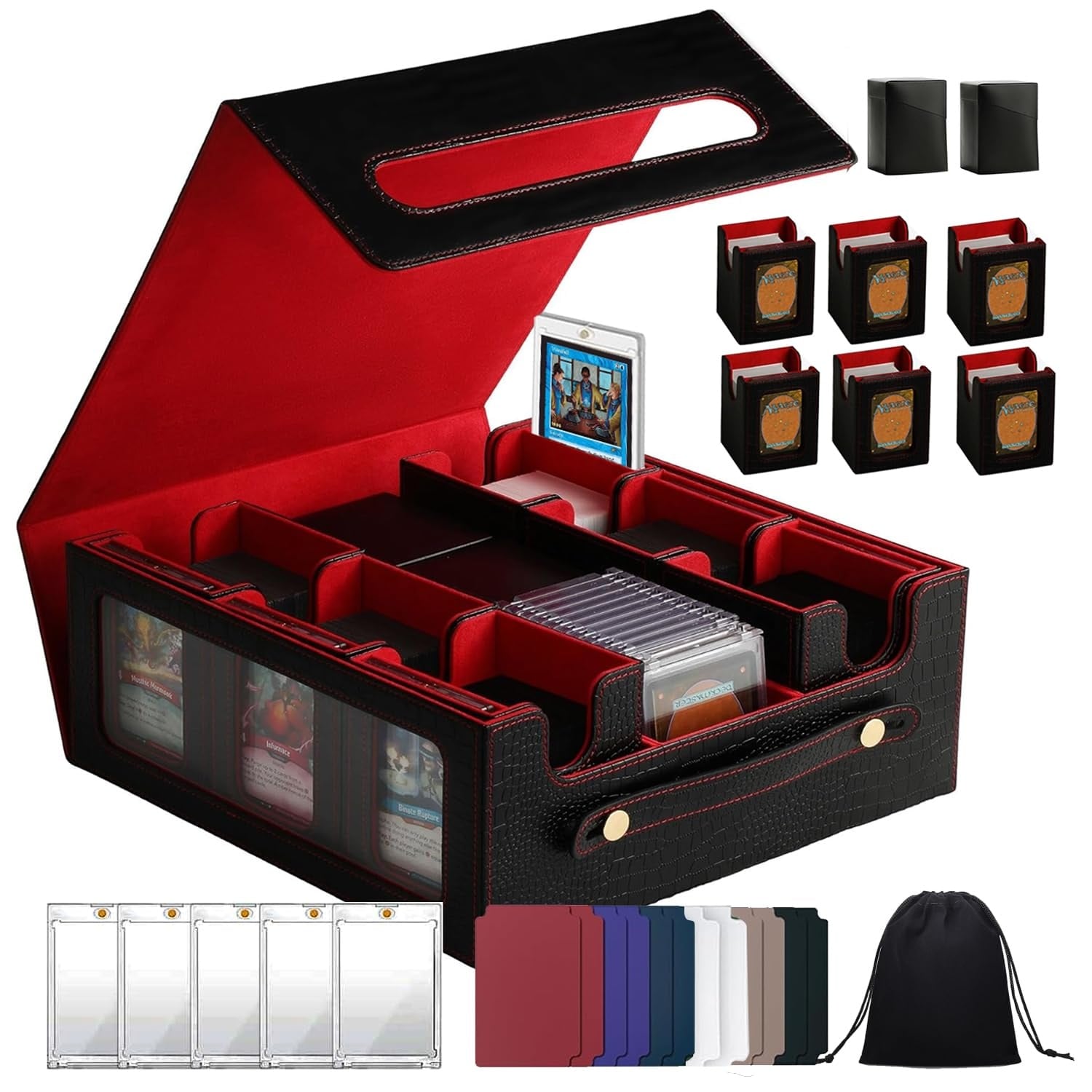 Anqtovp 1 Case 11.5x11x5 inch Deck Box with Handle holds 1000