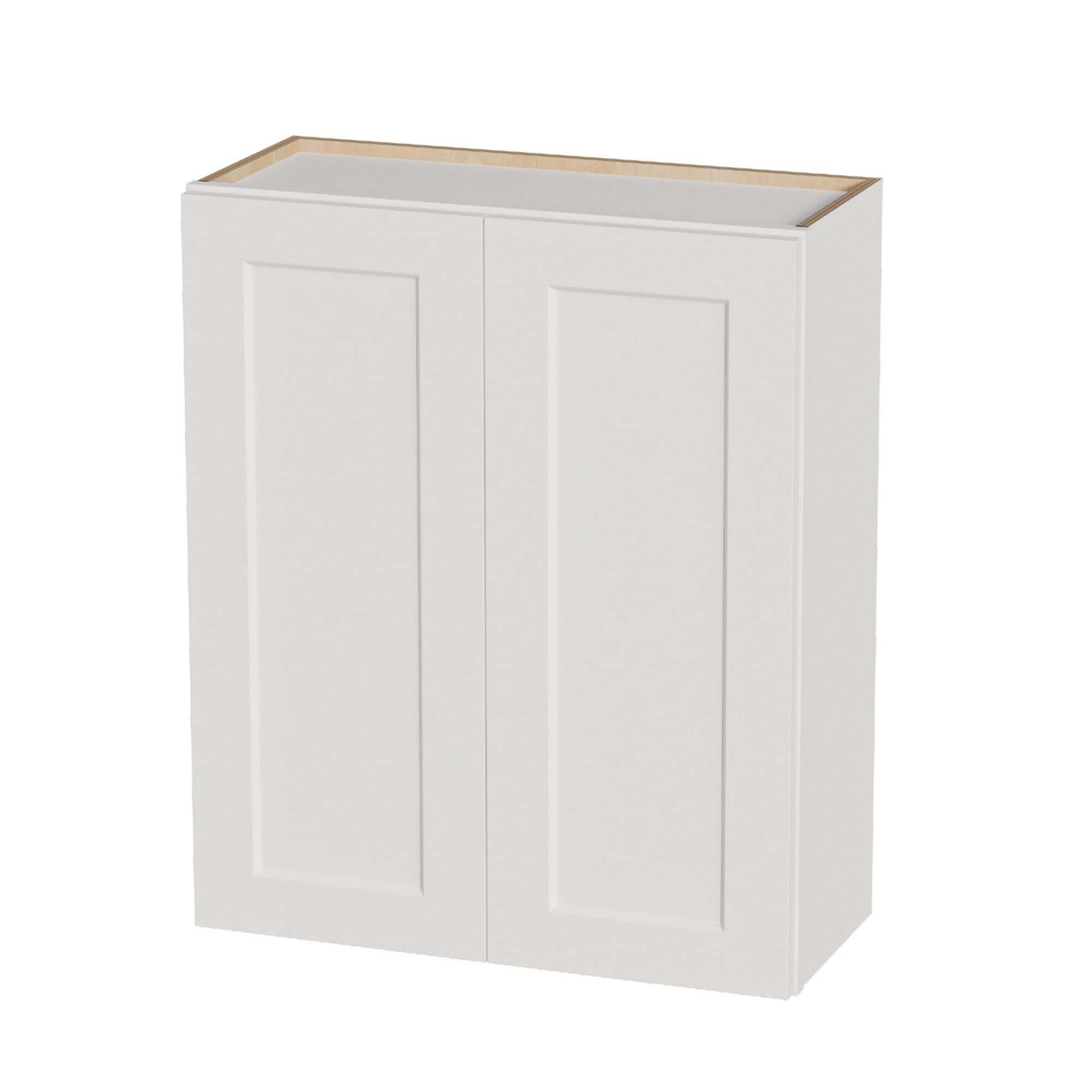 Wooakway White Shaker Solid Wood Wall Cabinet with SoftClose Doors ...