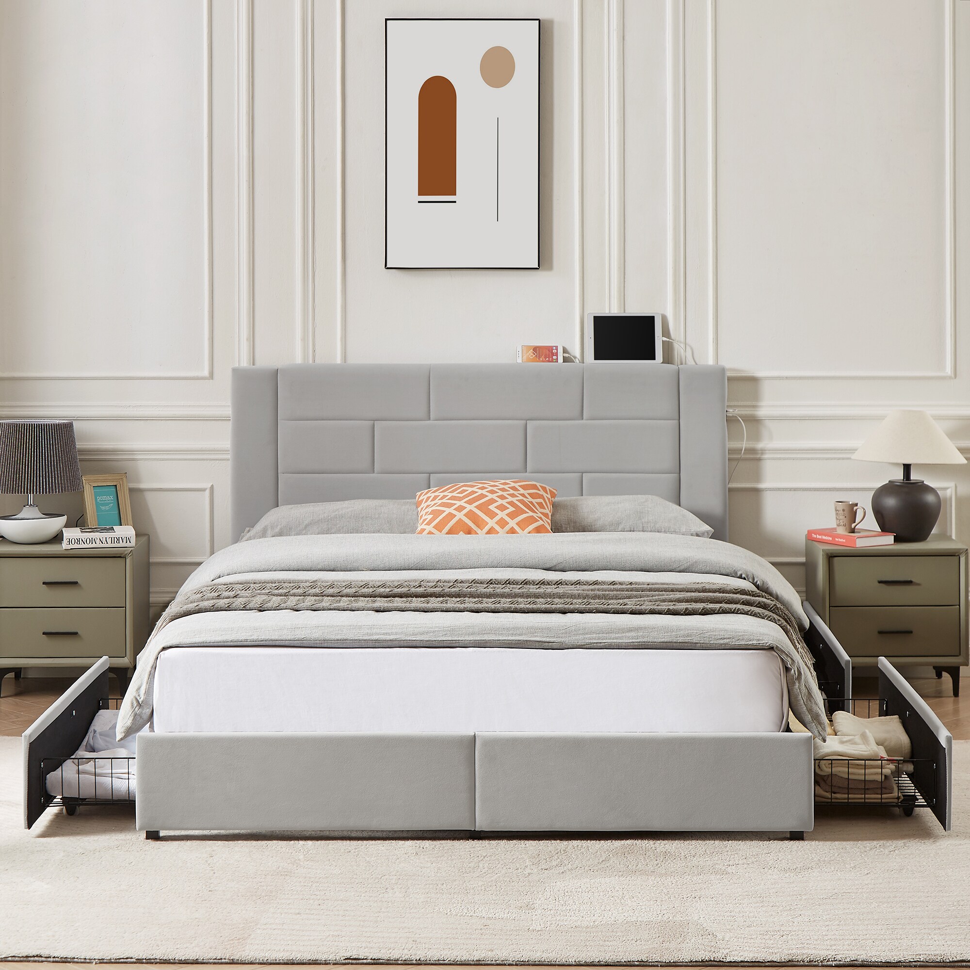 Vecelo LOE-FB12-LGRY-UP beds - View #6