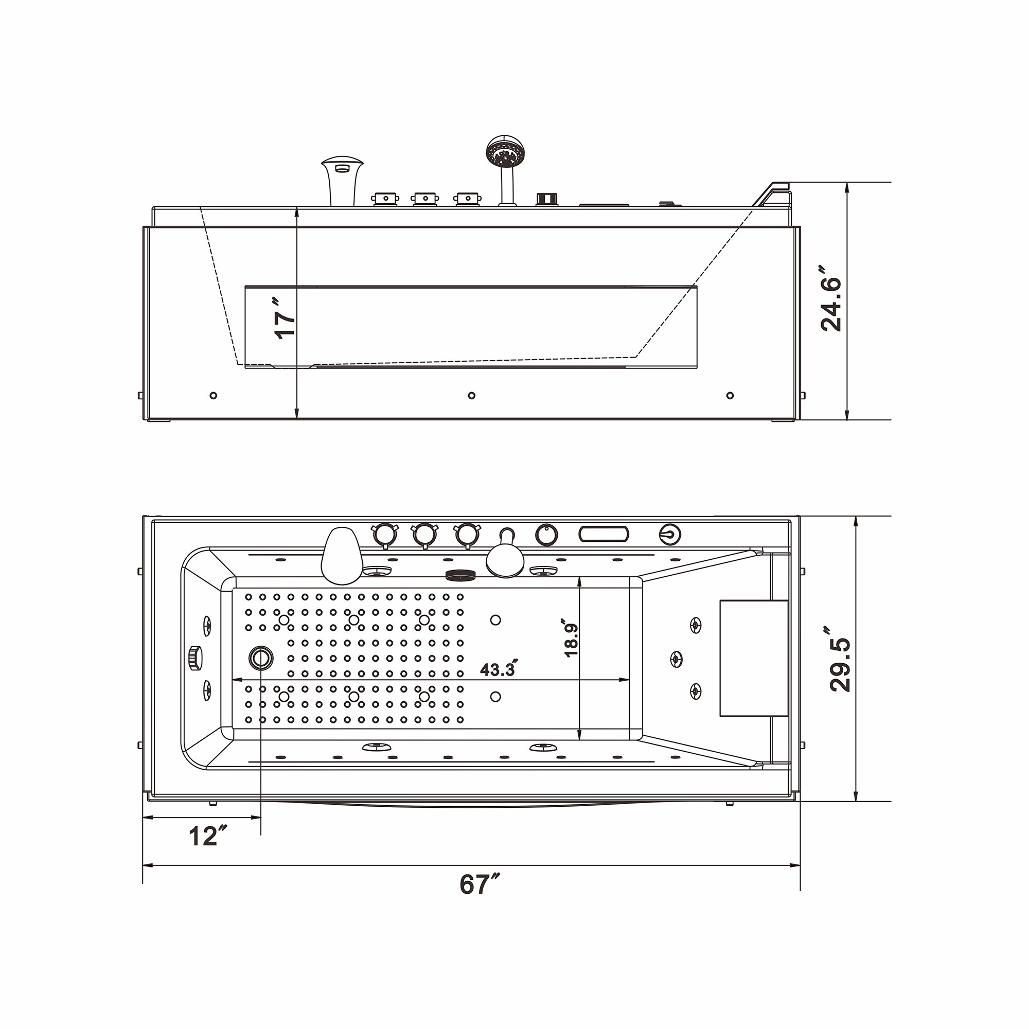 Empava EMPV-JT351 bathtubs - View #3