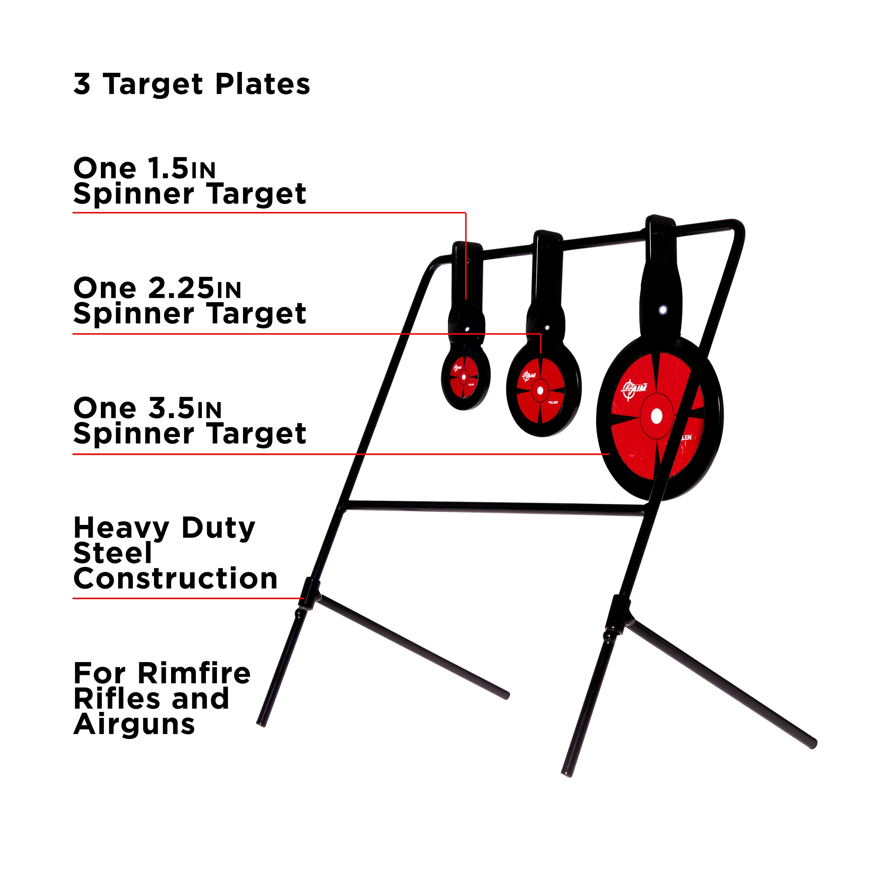 EZ Aim EZ Aim Triple Deflector Spinner Target System, Rimfire .22 Cal ...