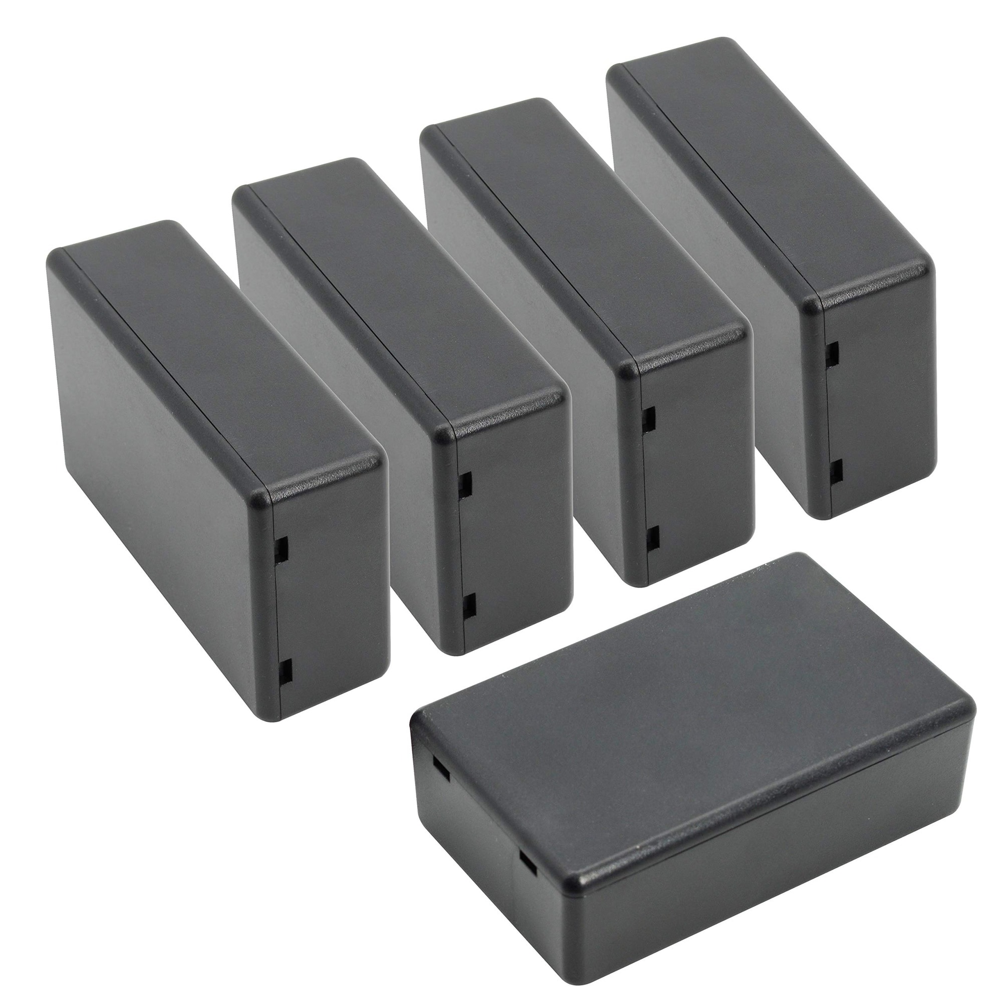 Etokfoks  Plastic Project Box 3 1 x 2 0 x 1 0 in ABS Black Junction Case Electronic Enclosure 5 Pack
