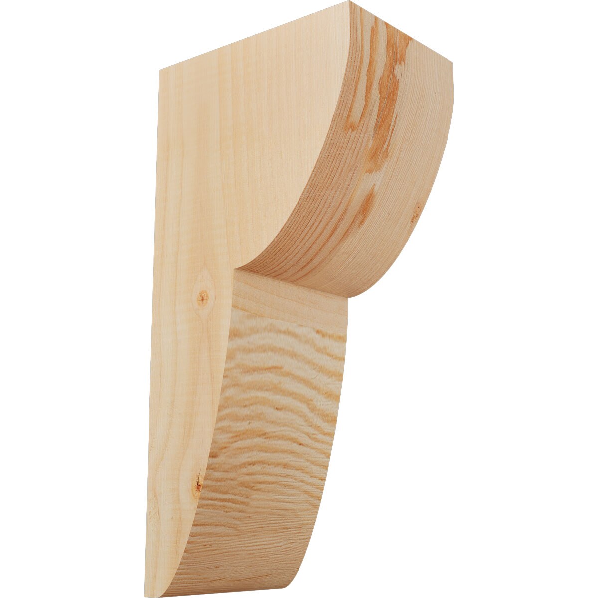 Ekena Millwork COR06X08X16CRE00SDF 5-1/2-in x 8-in x 16-in Crestline Unfinished Douglas fir Wood Paintable/Stainable Corbel