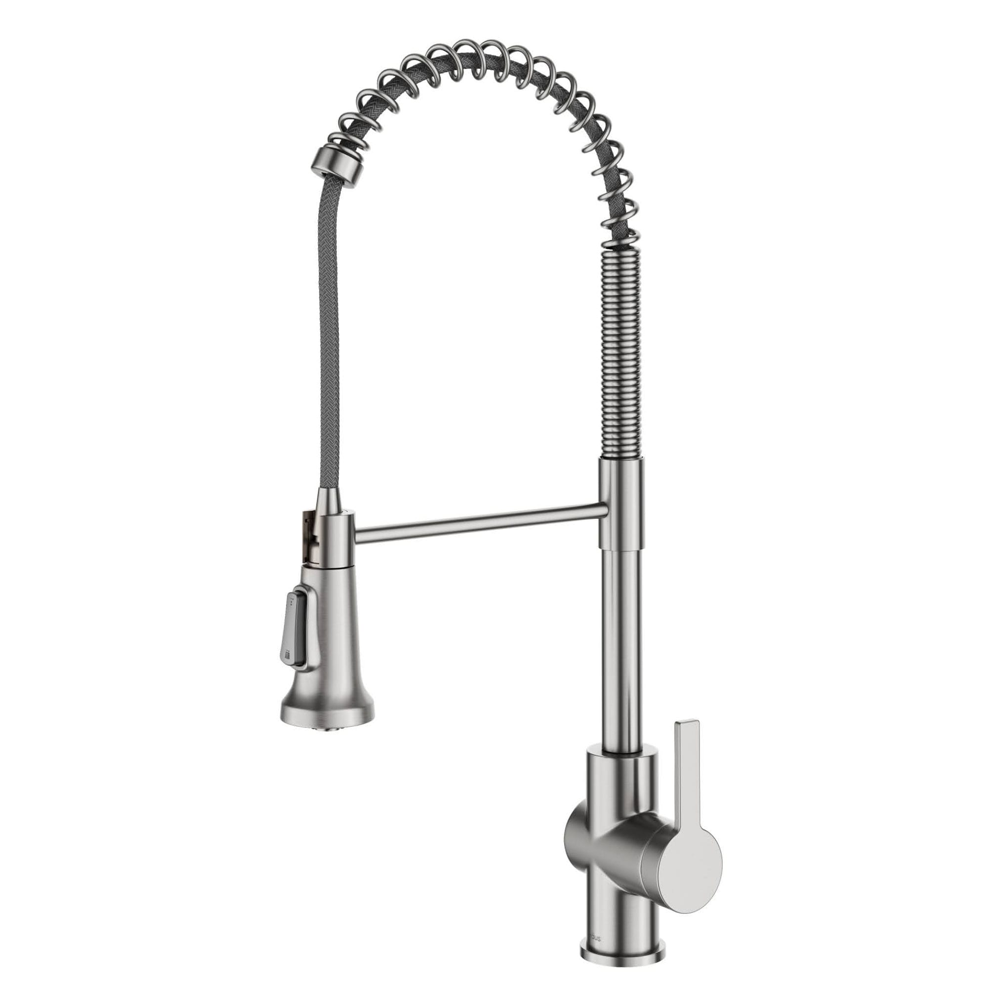 Kraus Britt Spot Free Stainless Steel Single Handle Pull-down Kitchen Faucet  in the Kitchen Faucets department at