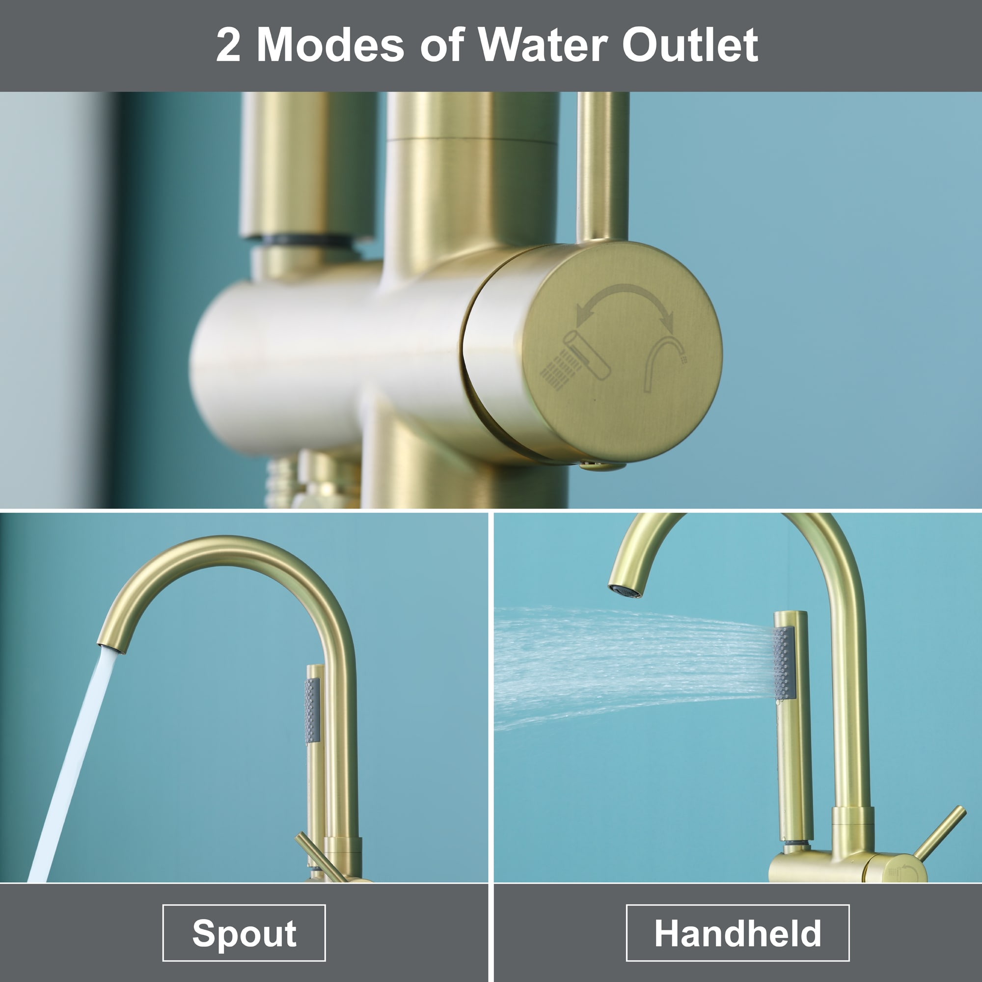 WELLFOR SPA-18006BG Roman-Tub-Faucets - View #5