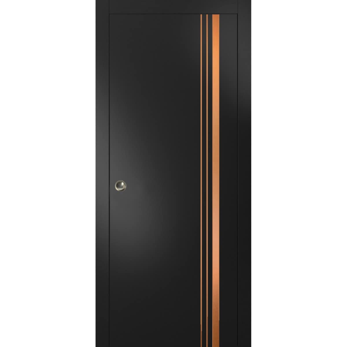 SARTODOORS Sliding Pocket Door with Frames - Planum 1010 - Kit Trims Rail Hardware - Solid Wood Interior Bedroom Bathroom Closet Sturdy Doors -28 x 84