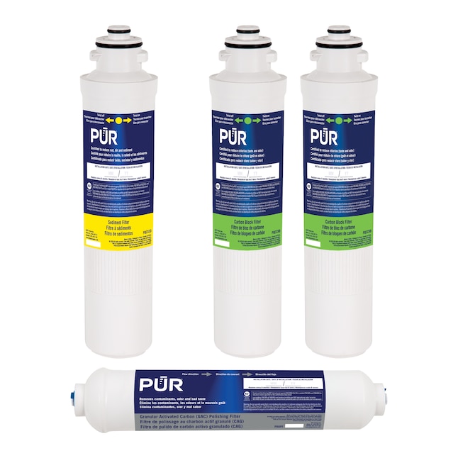 Weaken white worry PUR 4-Pack Carbon Block Under Sink Replacement Filter in the Replacement  Water Filters & Cartridges department at Lowes.com