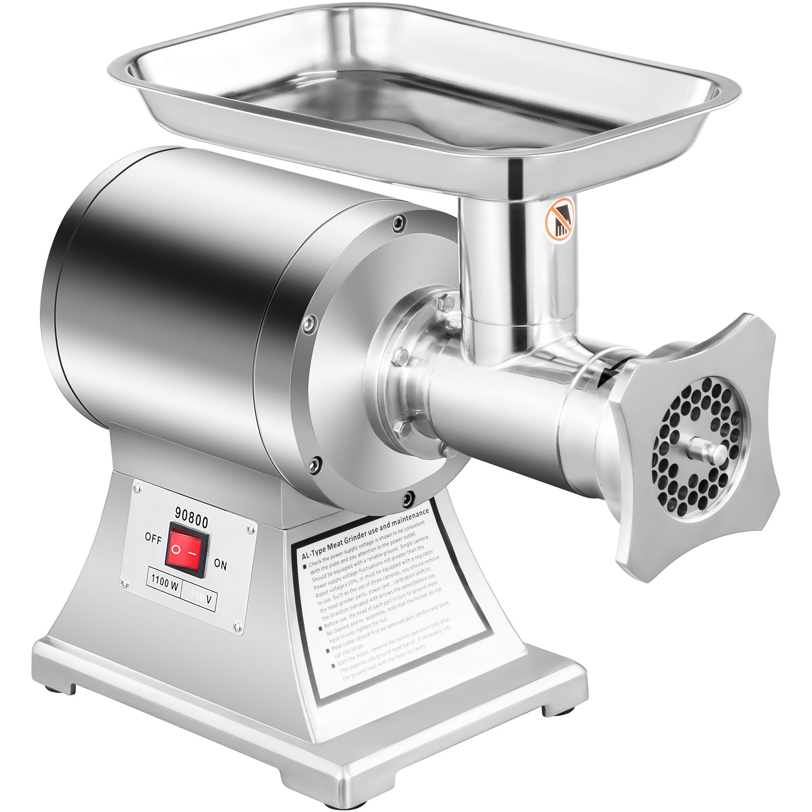 VEVOR Commercial/Residential Course Grind Stainless Steel Electric Meat Grinder (1100-Watt) 1100WJRJ90800X001V1 Sansujyuku sansujyuku.com