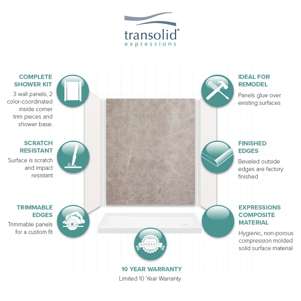Transolid KSE603272-3142 Alcove-Shower-Kit - View #5