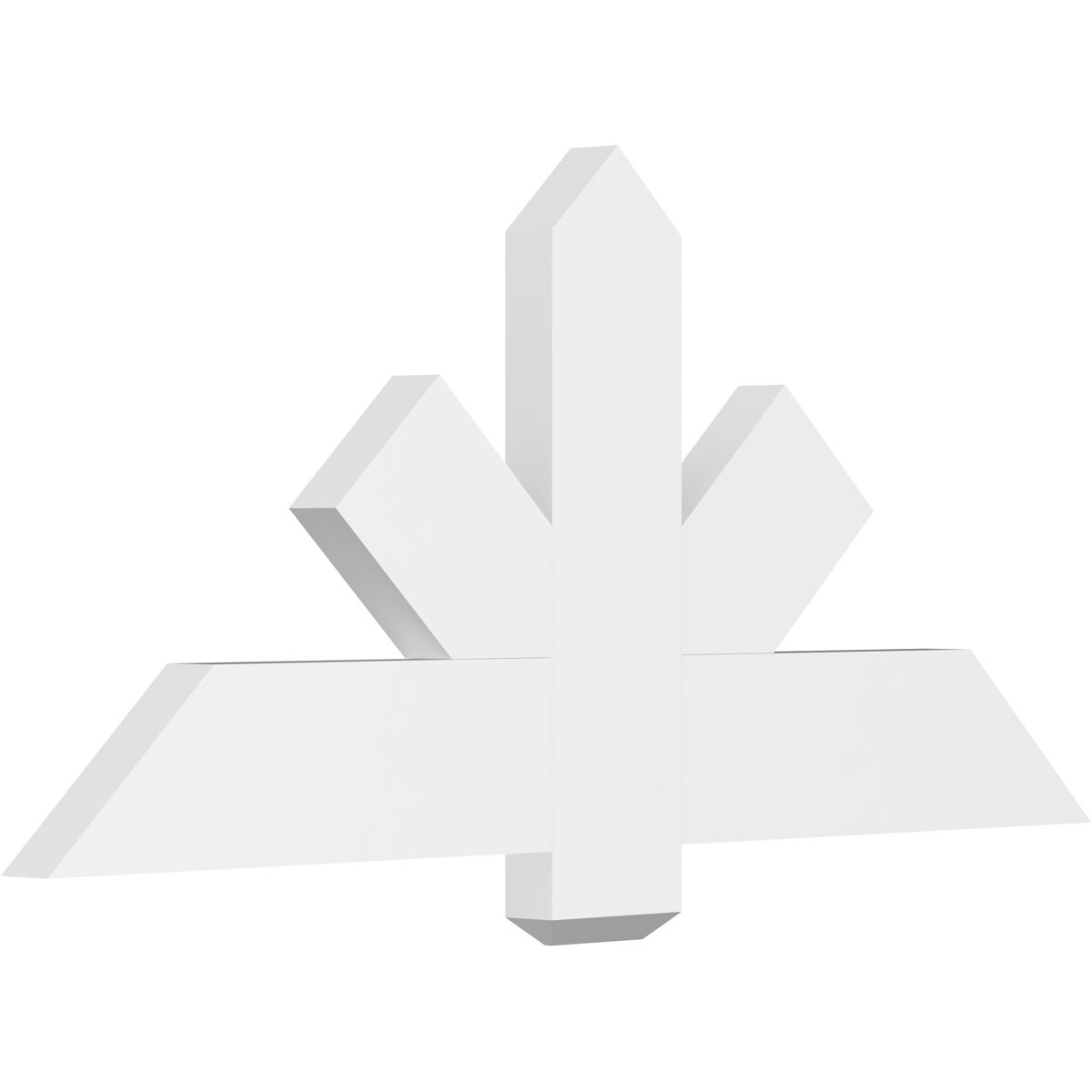 Ekena Millwork GBP048X22X0206KEN00 Kennewick White PVC Gable bracket
