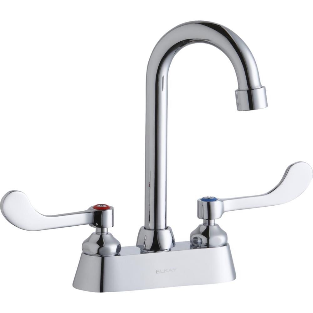 Elkay LK406GN04T4 Chrome Single Handle Deck-mount Commercial Kitchen Faucet