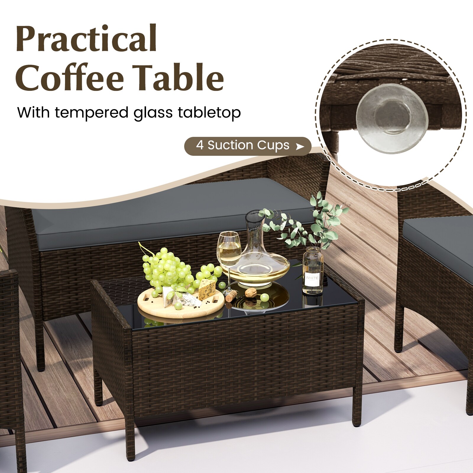 Forclover HYFW-1887BE Patio-Conversation-Sets - View #6