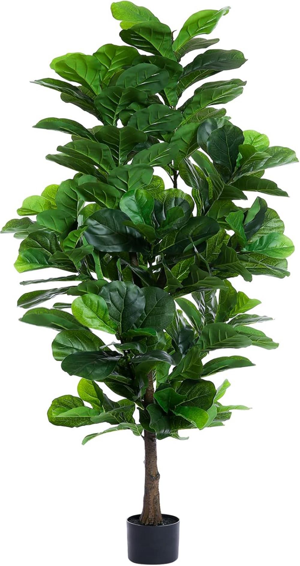 Aveyas AVE003-6FOOT 6ft Artificial Fiddle Leaf Fig Tree for Home Decor