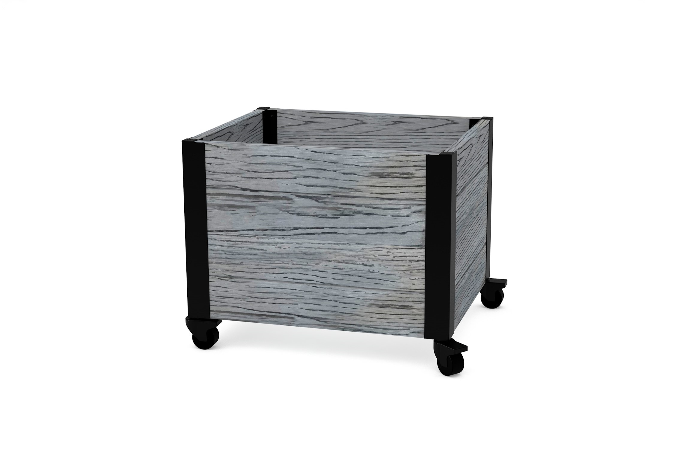 Vita VT17637 Rectangle 18-in W Gray PVC vinyl Outdoor Planter