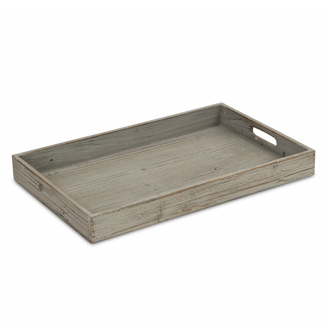 HomeRoots 4000399619 2-in x 18.75-in Gray Rectangle Serving Tray