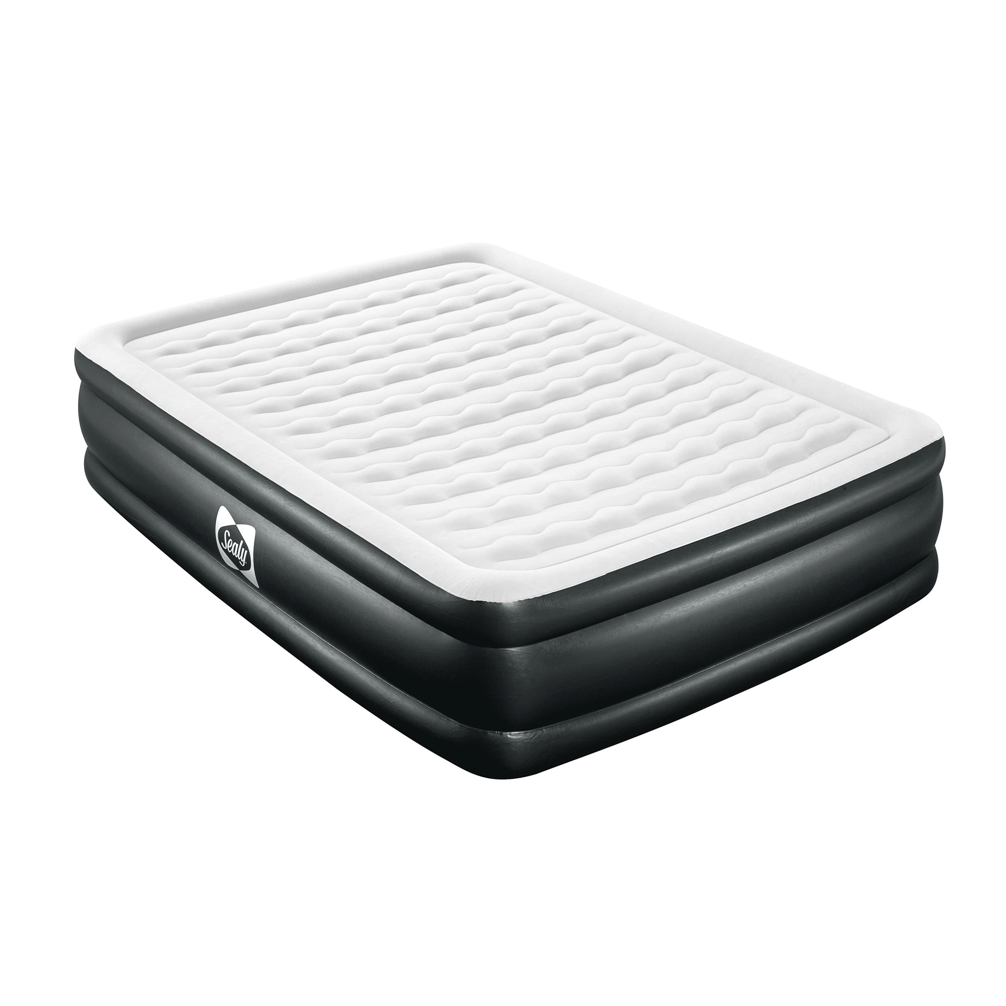 Sealy Tritech Queen Sized 18 Inches Air Mattress Bed 2 Person w/Built-In AC Pump and Bag #94054E-BW