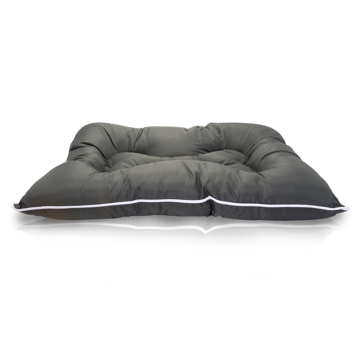 Precious Tails 3627BTKM-GRW Rectangular Gray Polyester Pillow Dog Bed ( Medium )