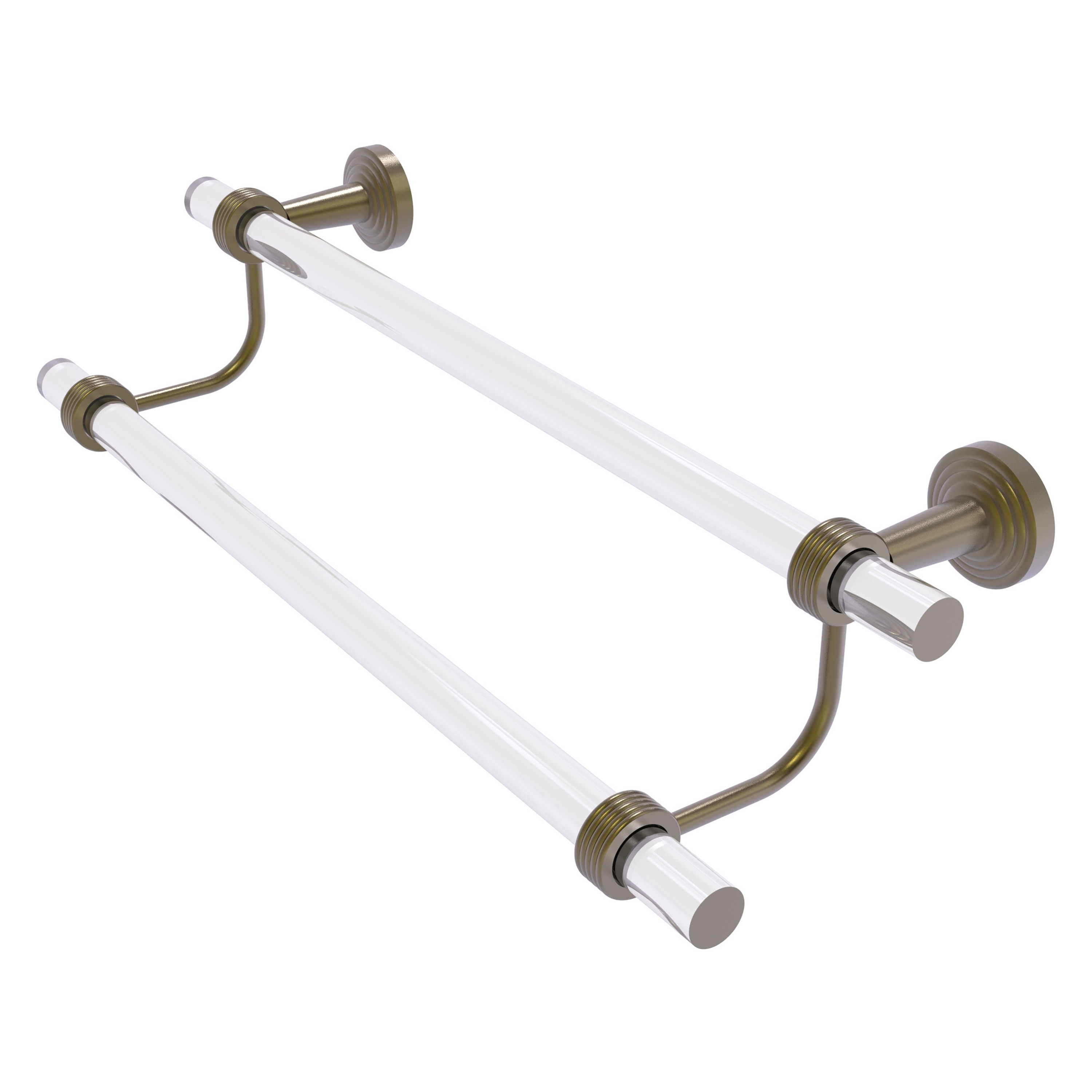 Allied Brass PB-72G-30-ABR Pacific Beach 30-in double Antique Brass Wall mount Double Towel Bar