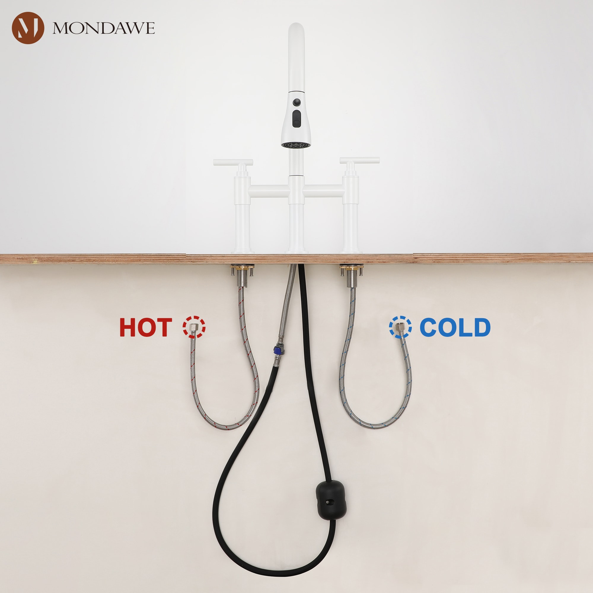 Mondawe MO2207DT-WH Kitchen-Faucets - View #7