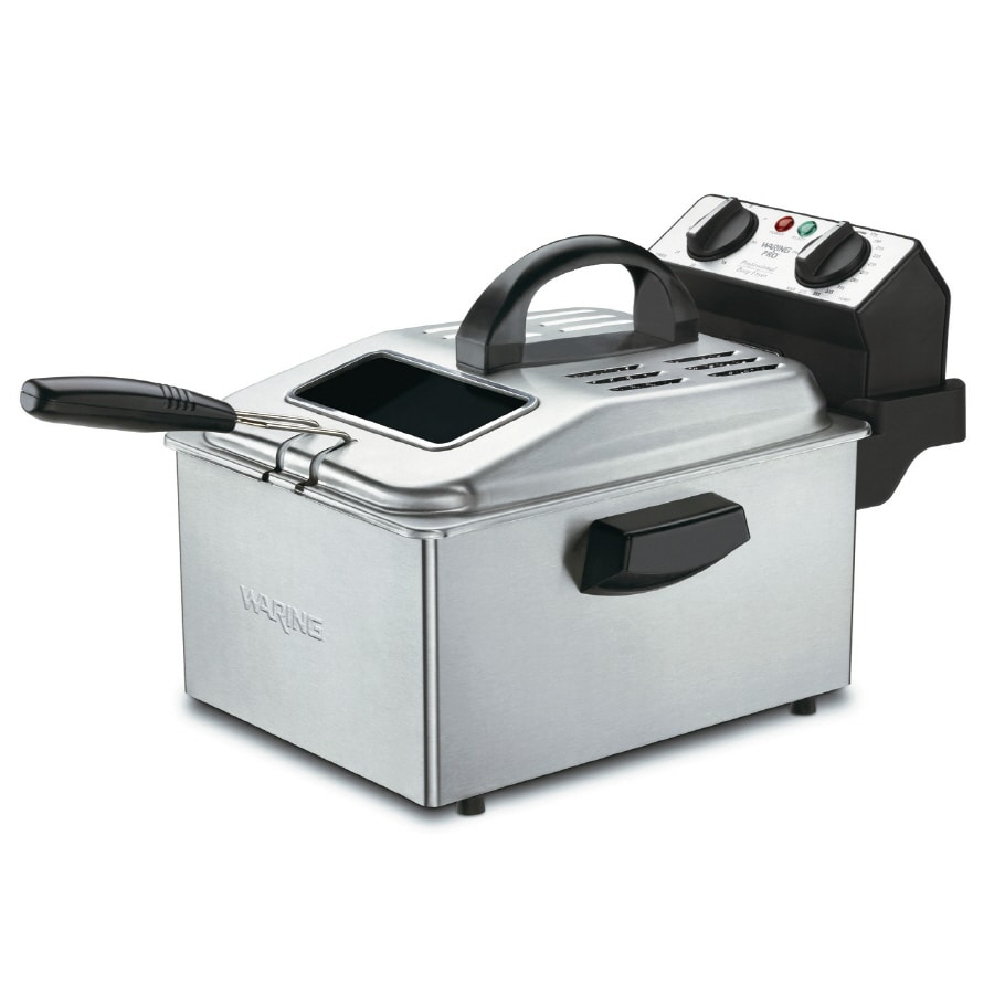 Waring Professional Deep Fryer with 1800-Watt Heating Element, Tilt and  Drain Feature, and 30-Minute Timer - Perfect for Fast and Easy Cooking in  the Deep Fryers department at