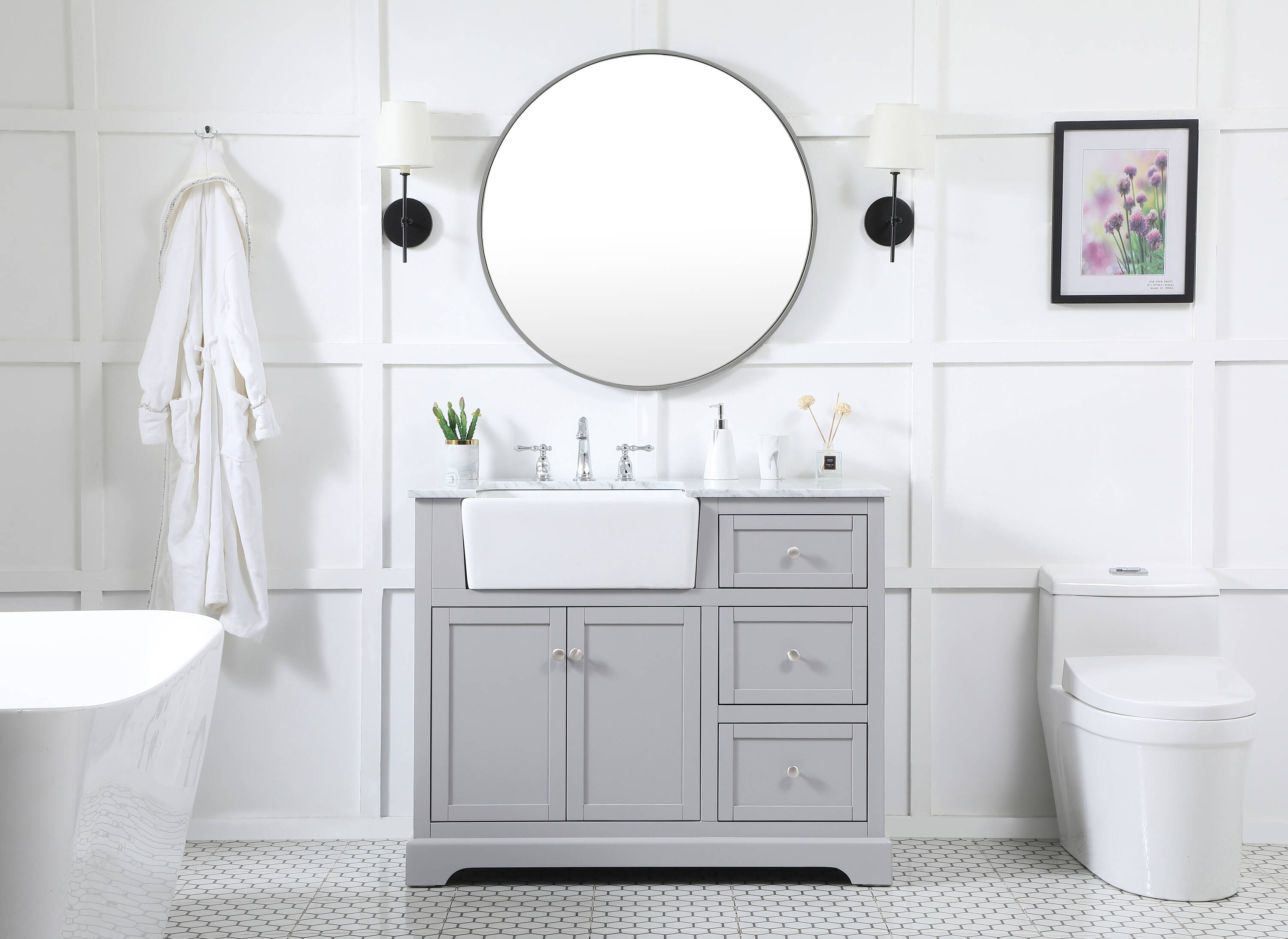 Elegant Decor HF180726GR Bath-Vanity-Combo - View #5