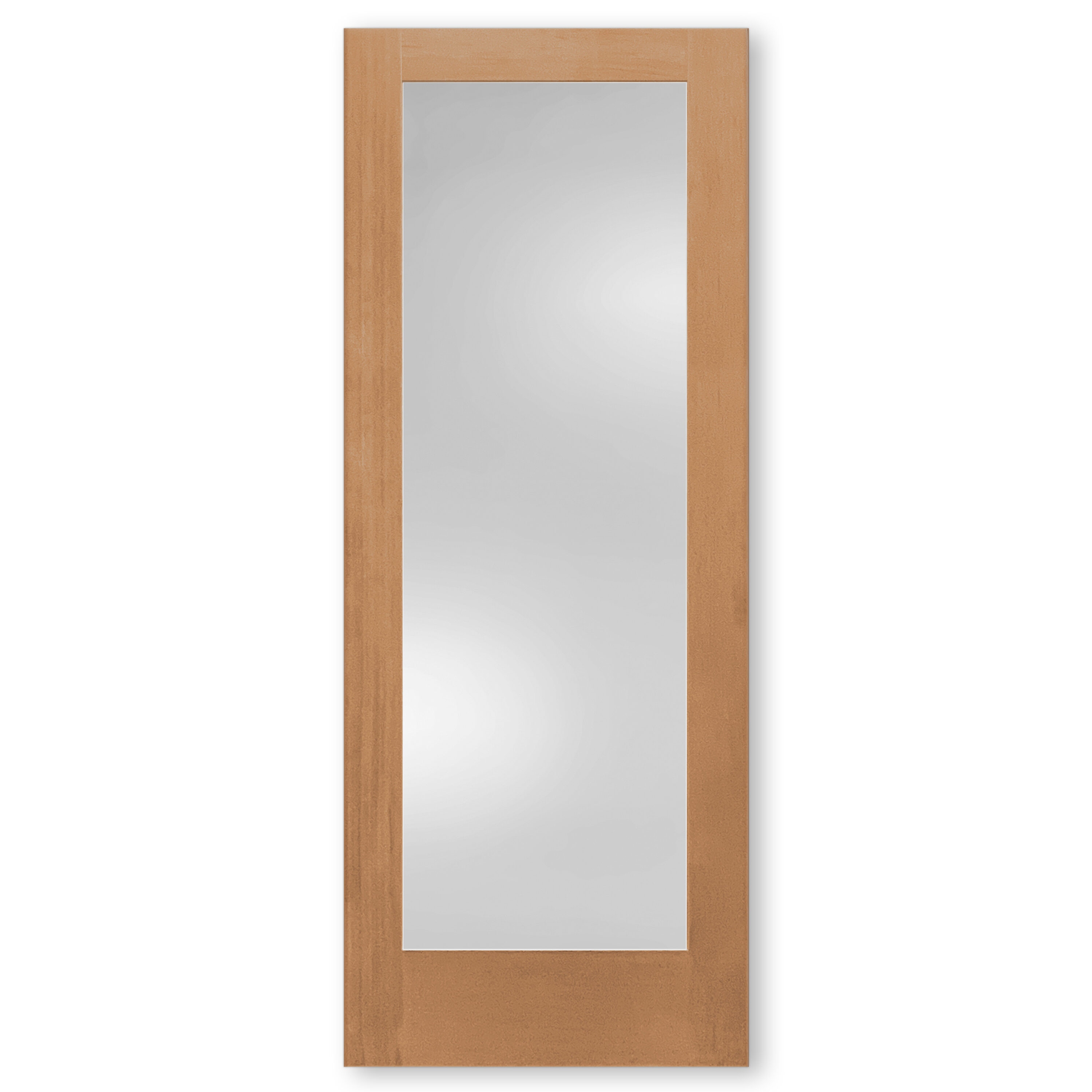 Creative Entryways UF1501-MIR-30S 30-in x 80-in Unfinished Mirrored glass Smooth Solid core Unfinished Fir Wood Slab Door