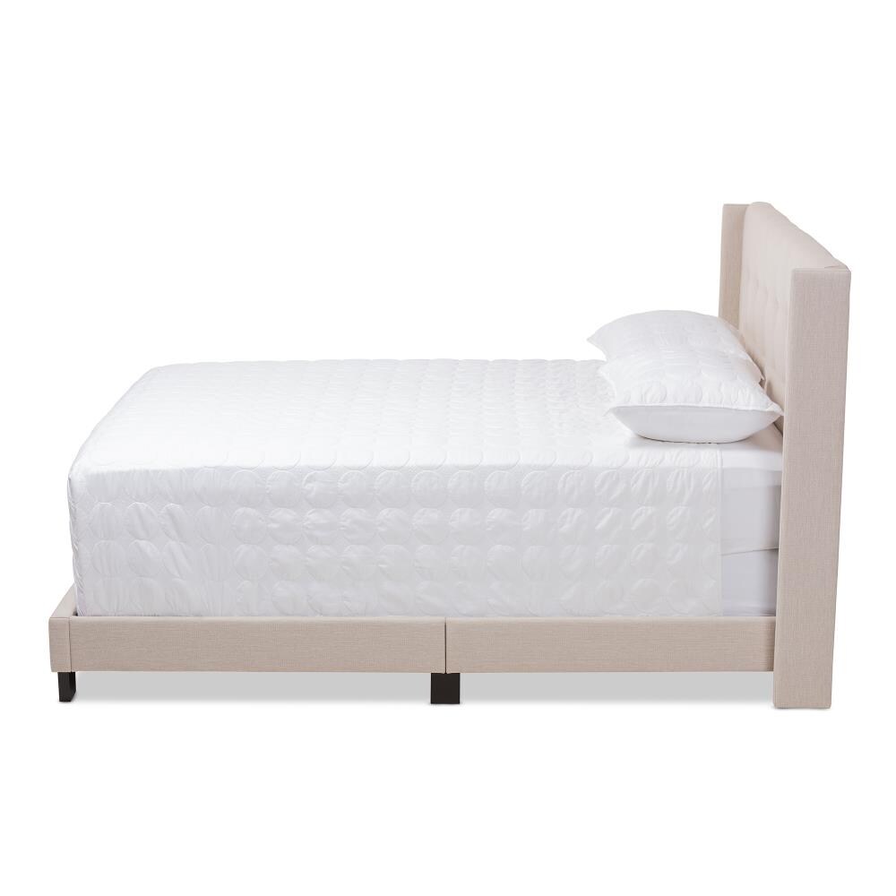 Baxton Studio Lisette Beige King Composite Upholstered Bed in the Beds ...