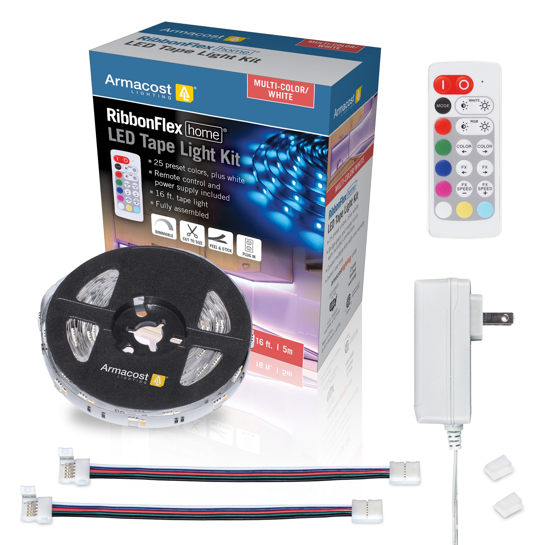 Armacost Lighting 423501 16.6-ft LED Multicolor Tape Light
