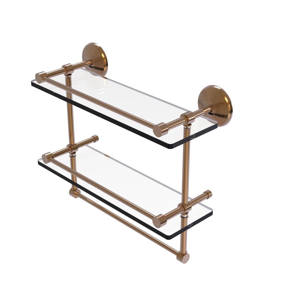 Allied Brass MC-2TB/16-GAL-BBR Monte Carlo Brushed Bronze 2 -Tier Wall mount Bathroom Shelf ( 16-in x 12-in x 5-in )