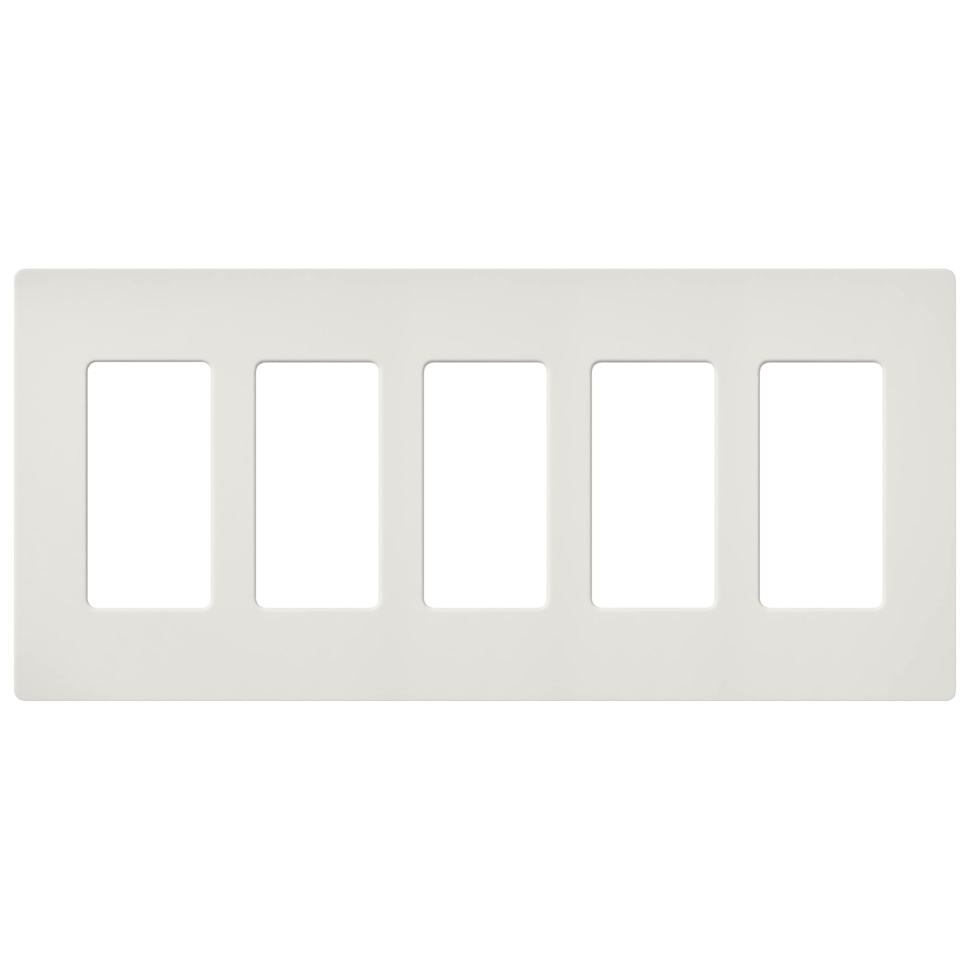 Lutron SC-5-LG Claro 5 -Gang Standard Size Lunar Gray Plastic Indoor Screwless Decorator Wall Plate