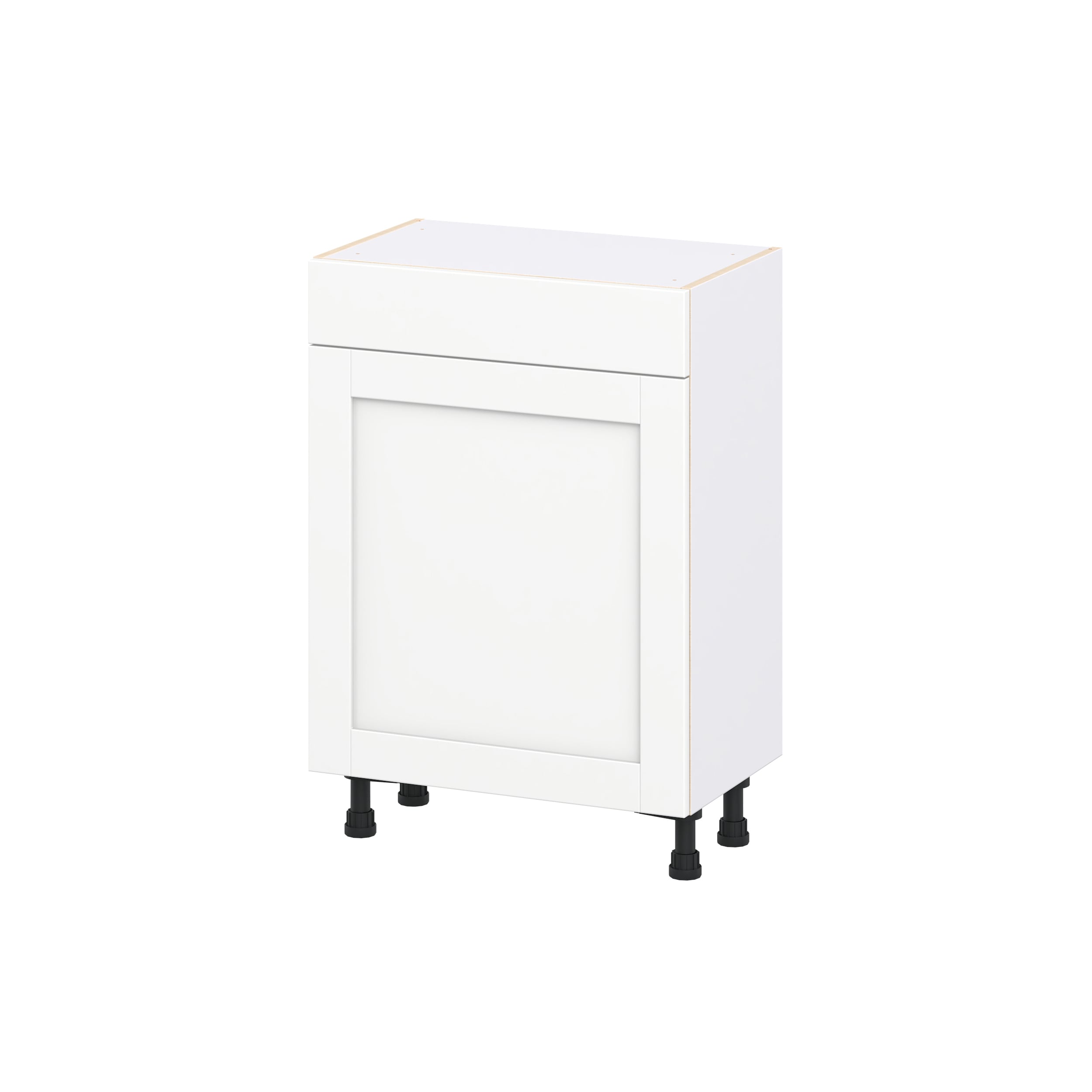 Hugo&Borg DSB2414(L/R)-RM Rosemont 24-in W x 34.5-in H x 14.75-in D Bright White Base Fully assembled Cabinet Flat Panel Shaker