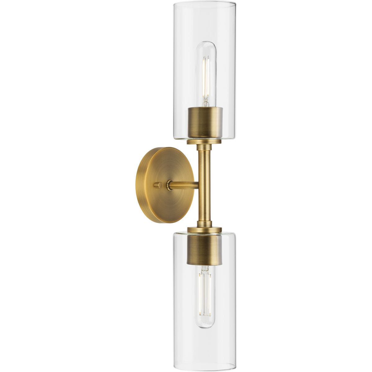 Progress Lighting P710115-163 Cofield 22.5-in W 2 -Light Brass Transitional Wall Sconce