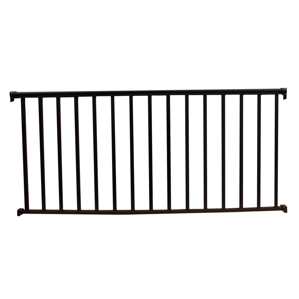 Wolf Handrail 6-ft x 42-in Hammered Black Aluminum Deck Rail Kit