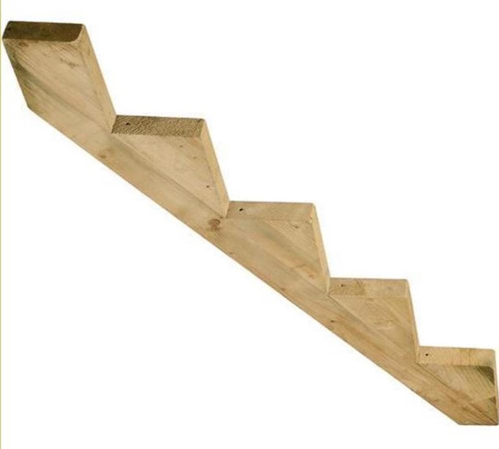 Severe Weather S563410 5 -Steps Pressure Treated Southern yellow pine Wood Outdoor Stair Stringer