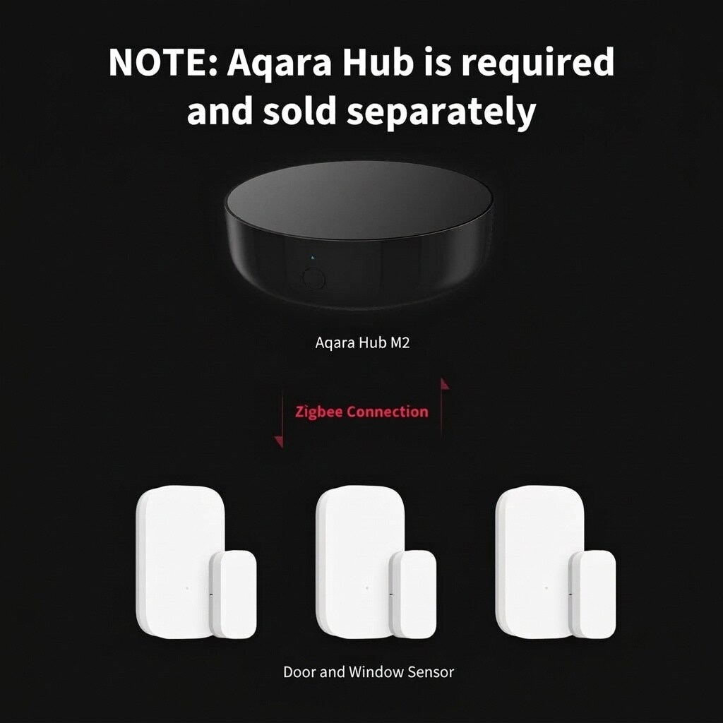 Misopily Zigbee Door and Window Sensor 3 Pack Wireless Mini Contact ...