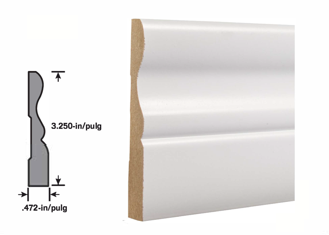 allen + roth L0476015W12 Baseboard-Moulding - View #6