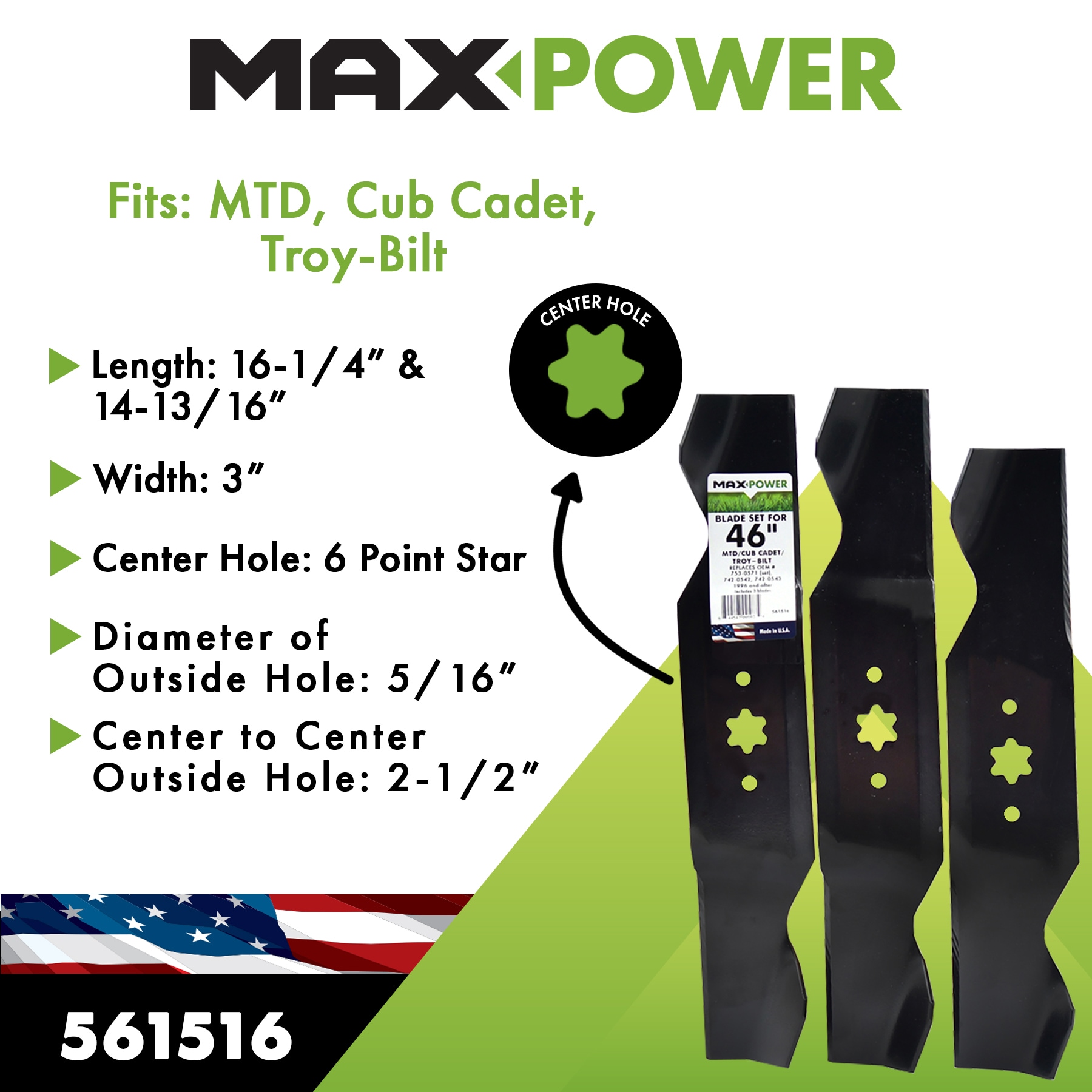 MaxPower 561516 Ope-Mower-Blades - View #2