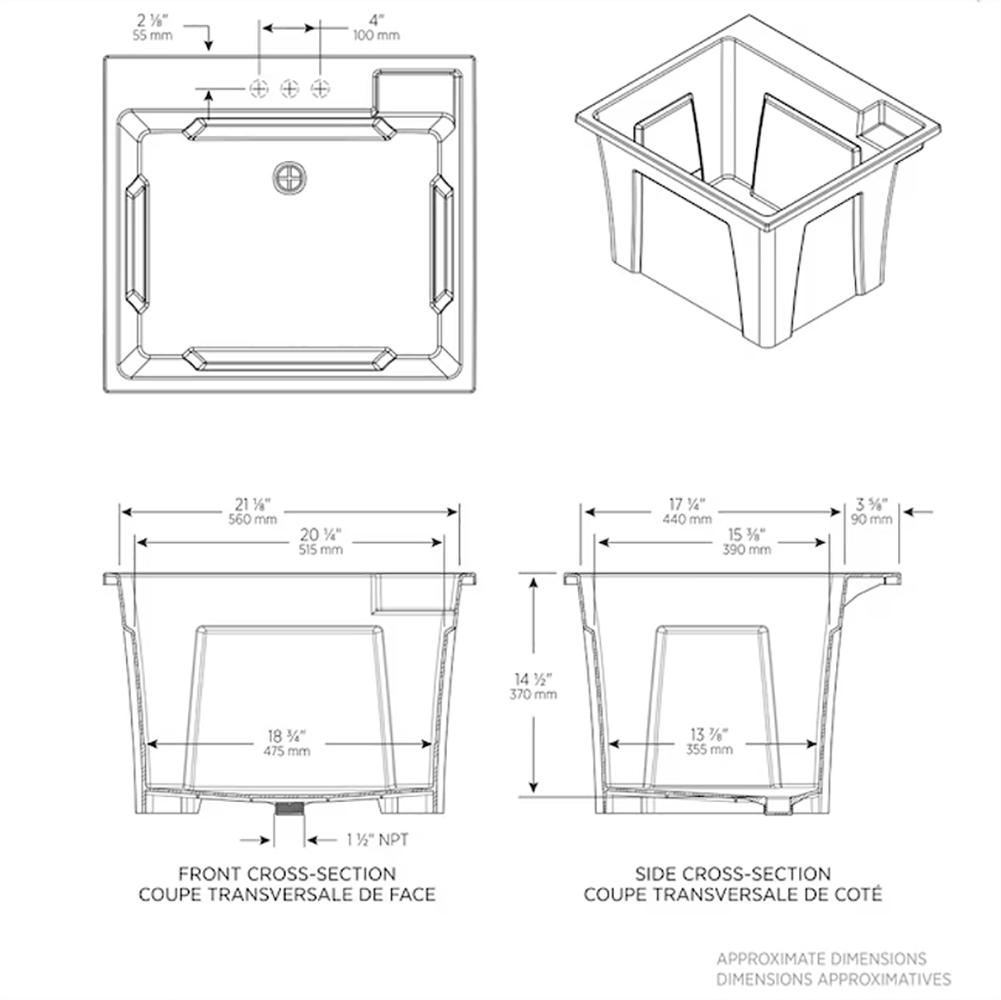 RuggedTub B24FK1-SL Laundry-Tubs-Utility-Sinks - View #7