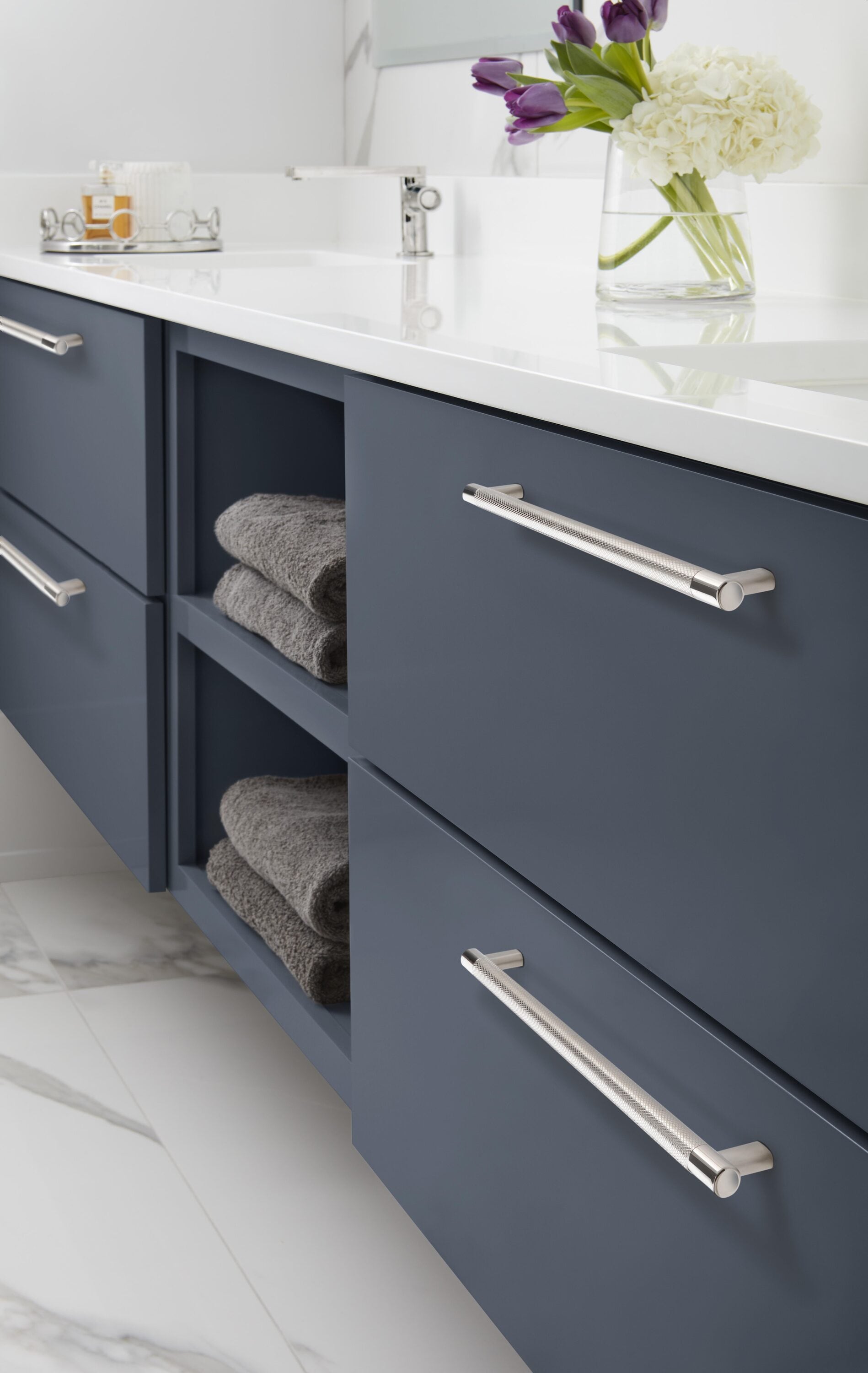 Polished Nickel 12-5/8 Inch Bar Cabinet Pull with Mounting Hardware