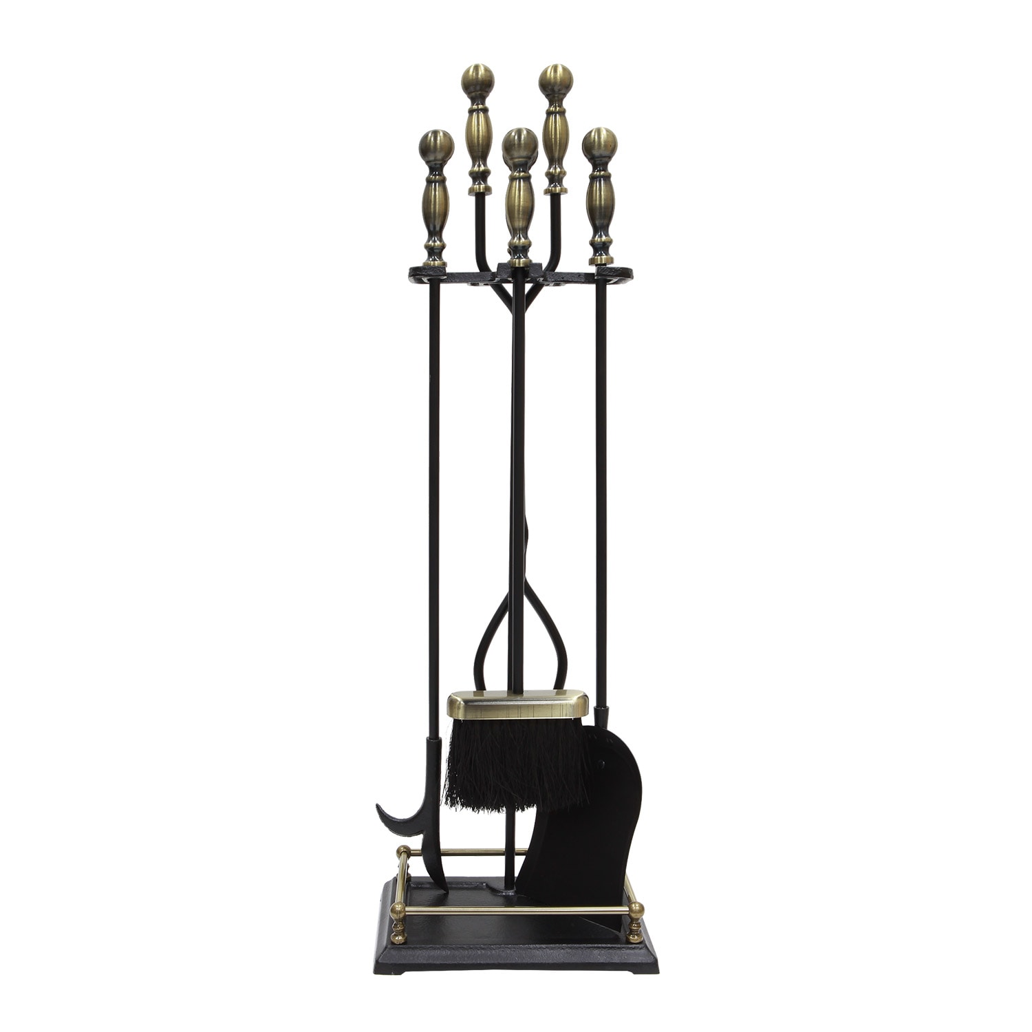 Minuteman International X820947 5 -Piece Iron Fireplace Tool Set
