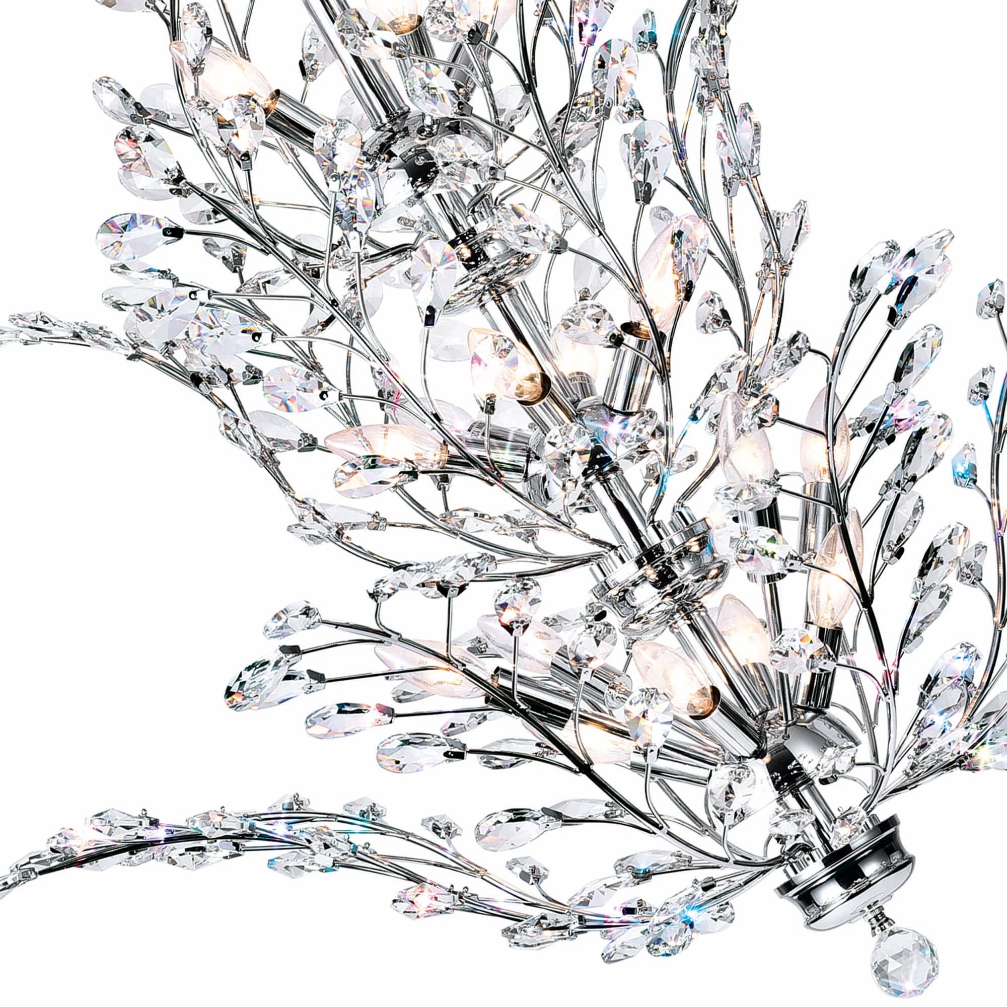 Ivy 40'' Chrome and Crystal 18-Light Chandelier