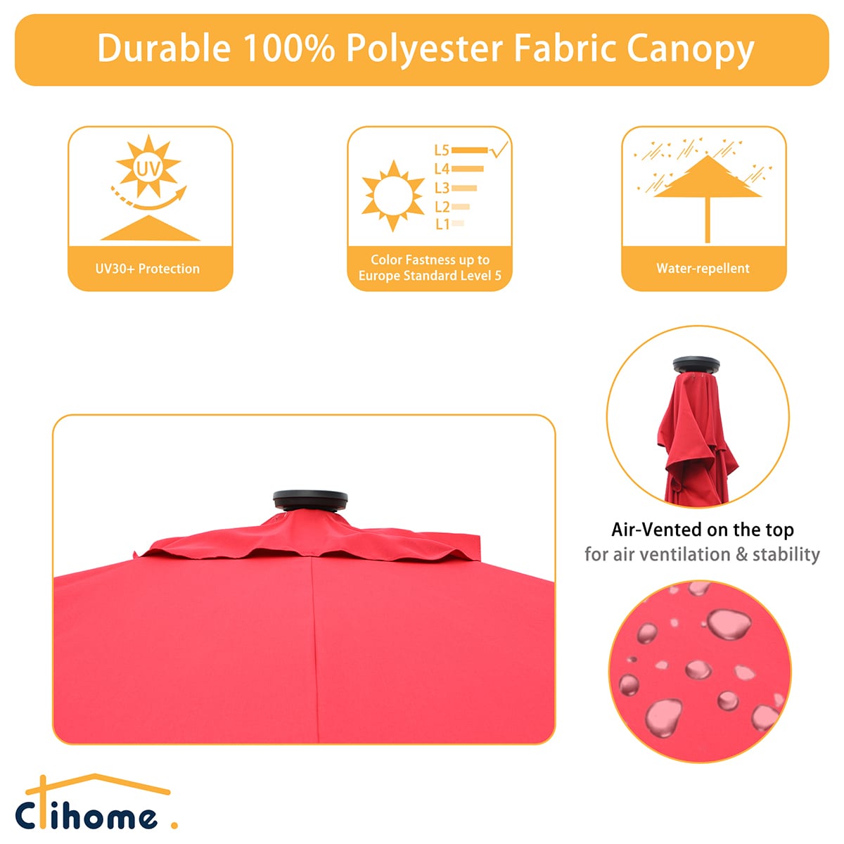 Clihome CLI-21ED37-2-LK Umbrellas-2 - View #8