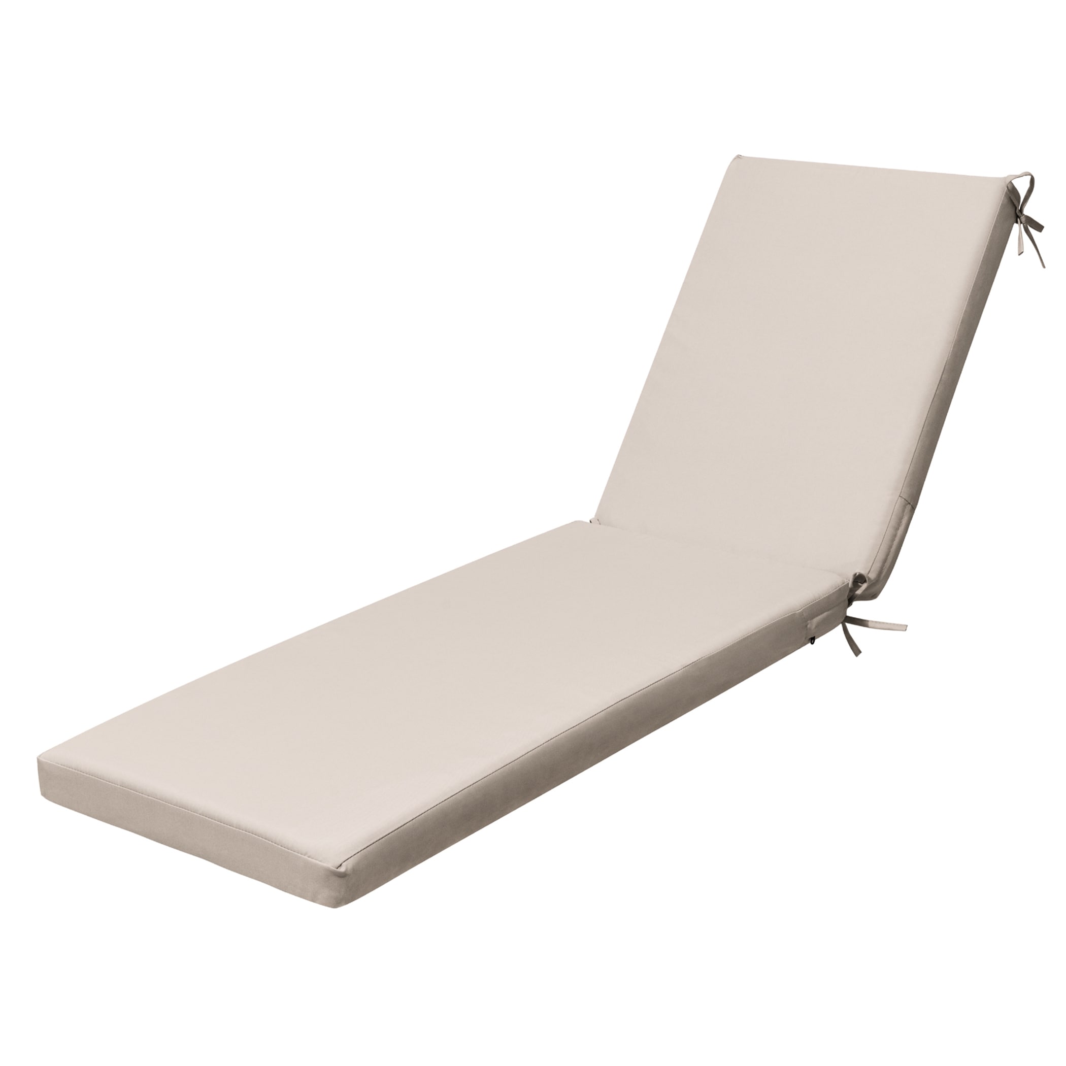 CloudFly CL-CU001BEI-2 43.7-in x 20.87-in beige Patio chaise lounge chair cushion