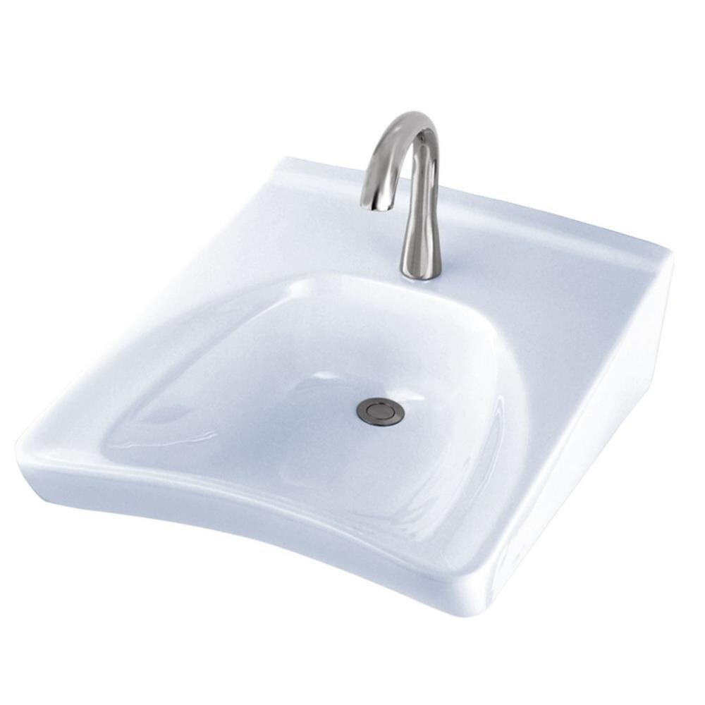 TOTO LT308.4-01 Cotton Wall-mount Rectangular Traditional Bathroom Sink (27-in x 20.5-in)
