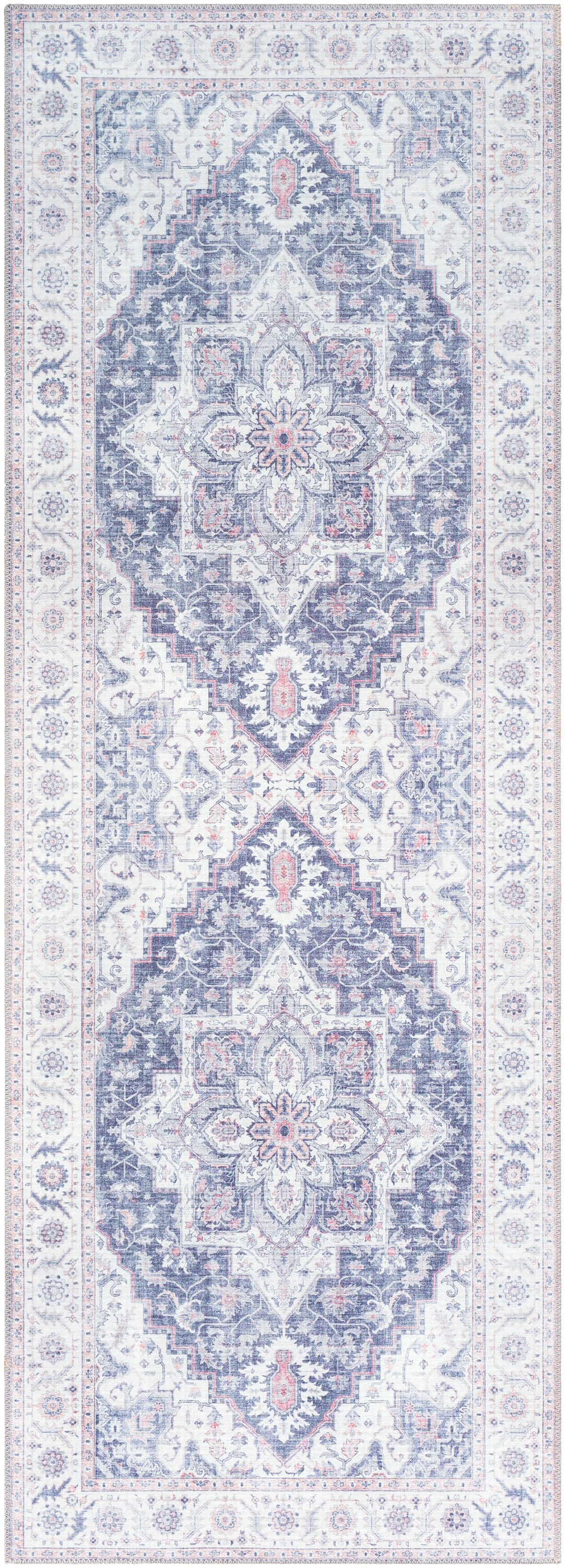 Surya IRS2302-2676 Iris 3 X 8 (ft) White Indoor Medallion Oriental Area Rug