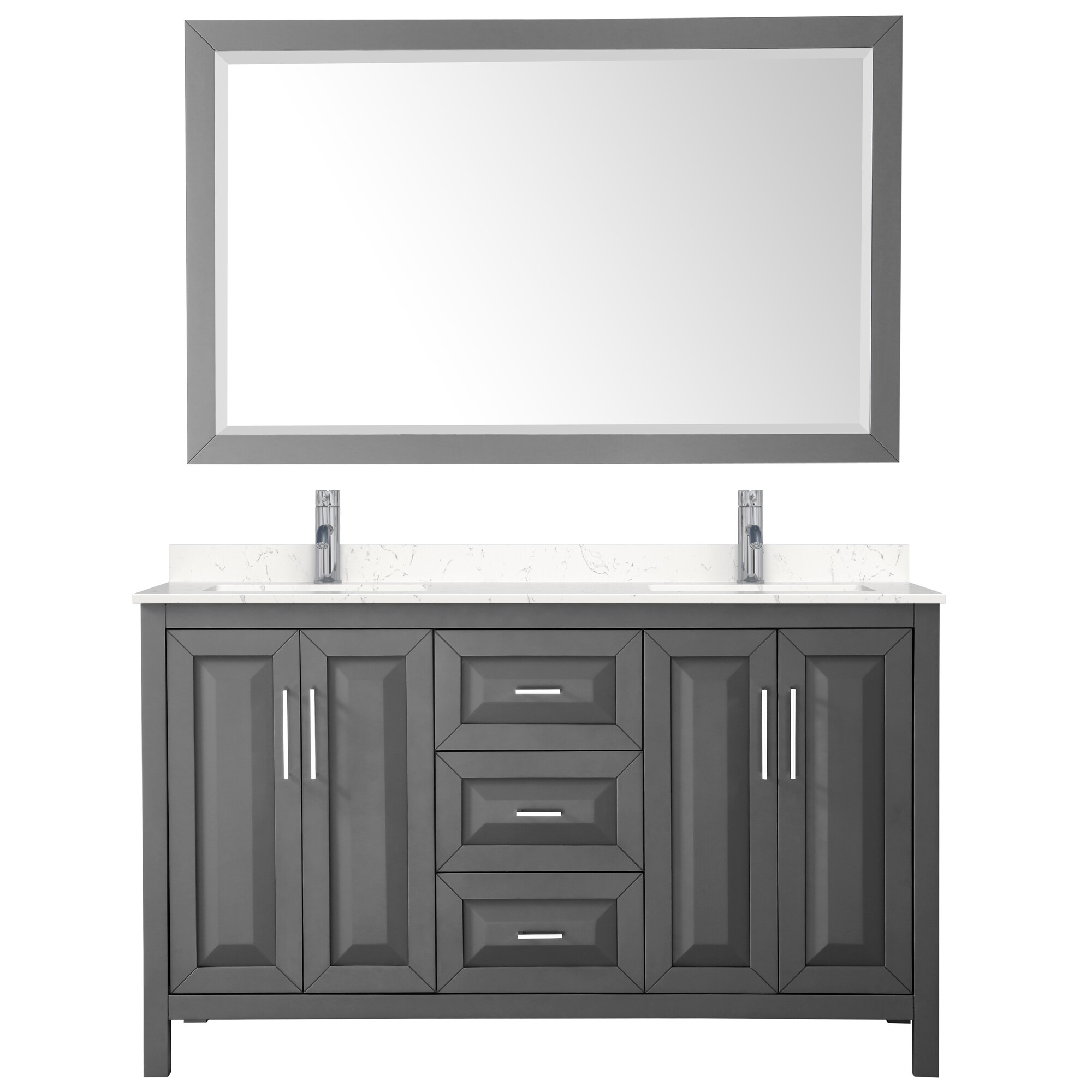 Wyndham Collection WCV252560DKGC2UNSM58 Bath-Vanity-Combo - View #3