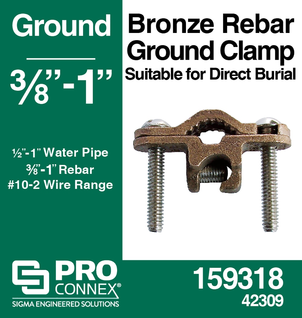 Sigma Electric ProConnex  5/8 in Bronze  Ground Rod Clamp  1 pk 
